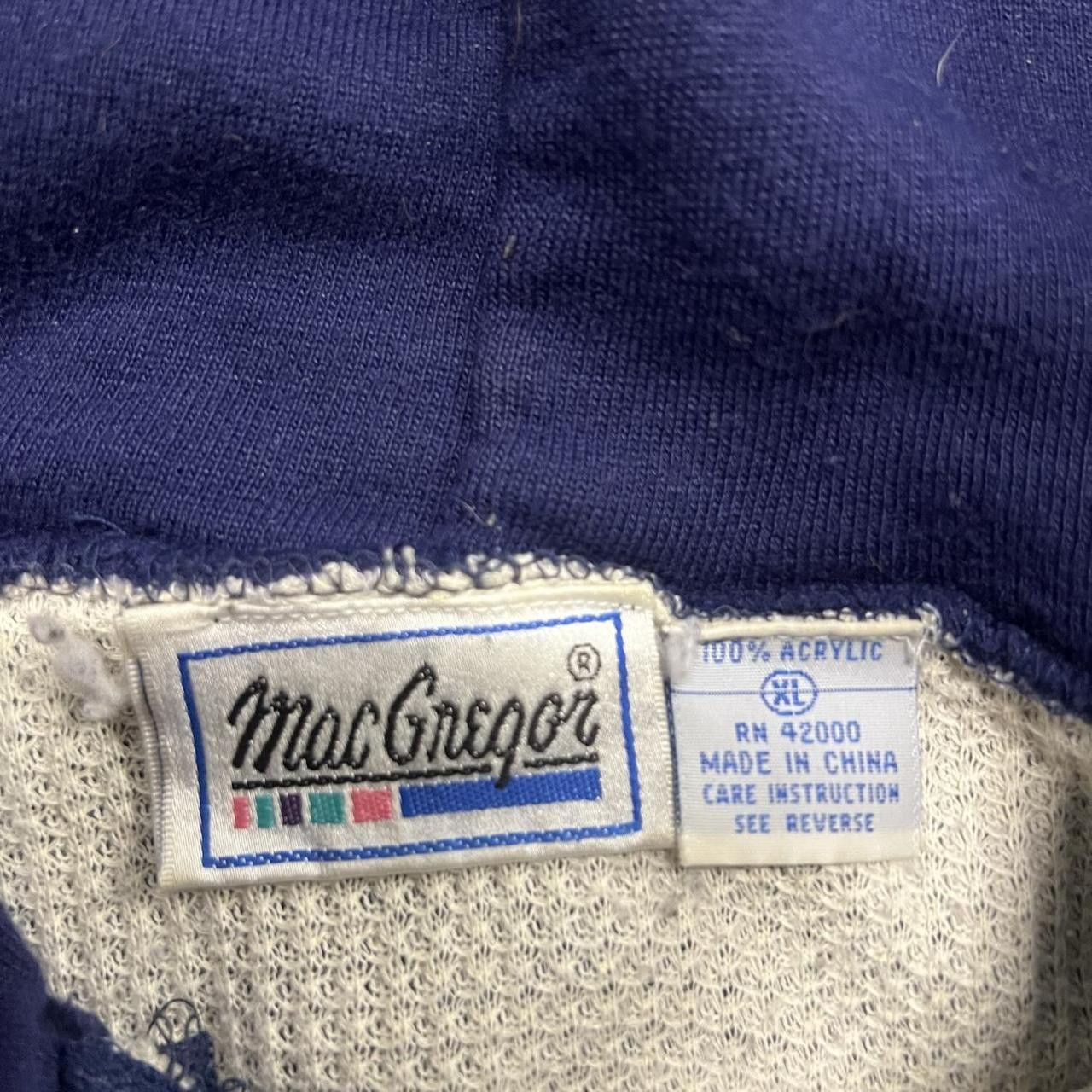 Vintage Vintage Y2K Blank Navy Blue Zipup Hoodie with Drawstrings! Size US XL / EU 56 / 4 - 3 Thumbnail