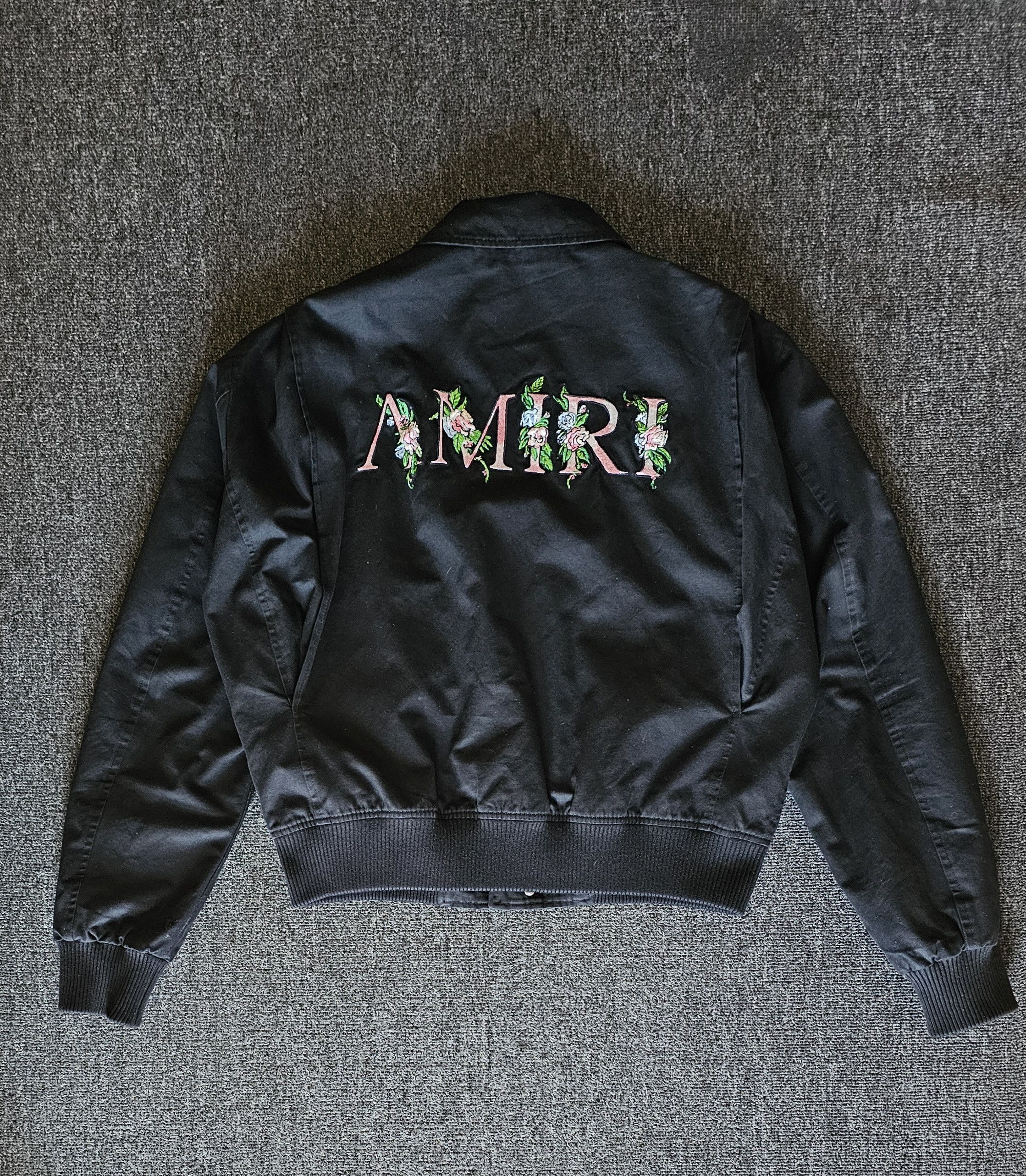 Amiri Amiri Black Floral Logo Jacket Size 50 Size US L / EU 52-54 / 3 - 6 Thumbnail