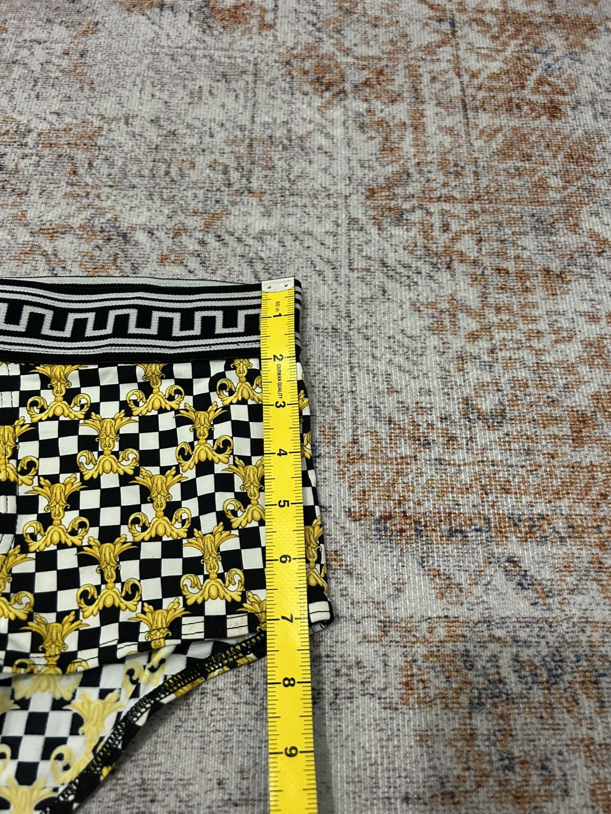 Versace × Vintage Vintage Versace Classic V2 Barocco Cheaker Print Size 30 - 8 Thumbnail