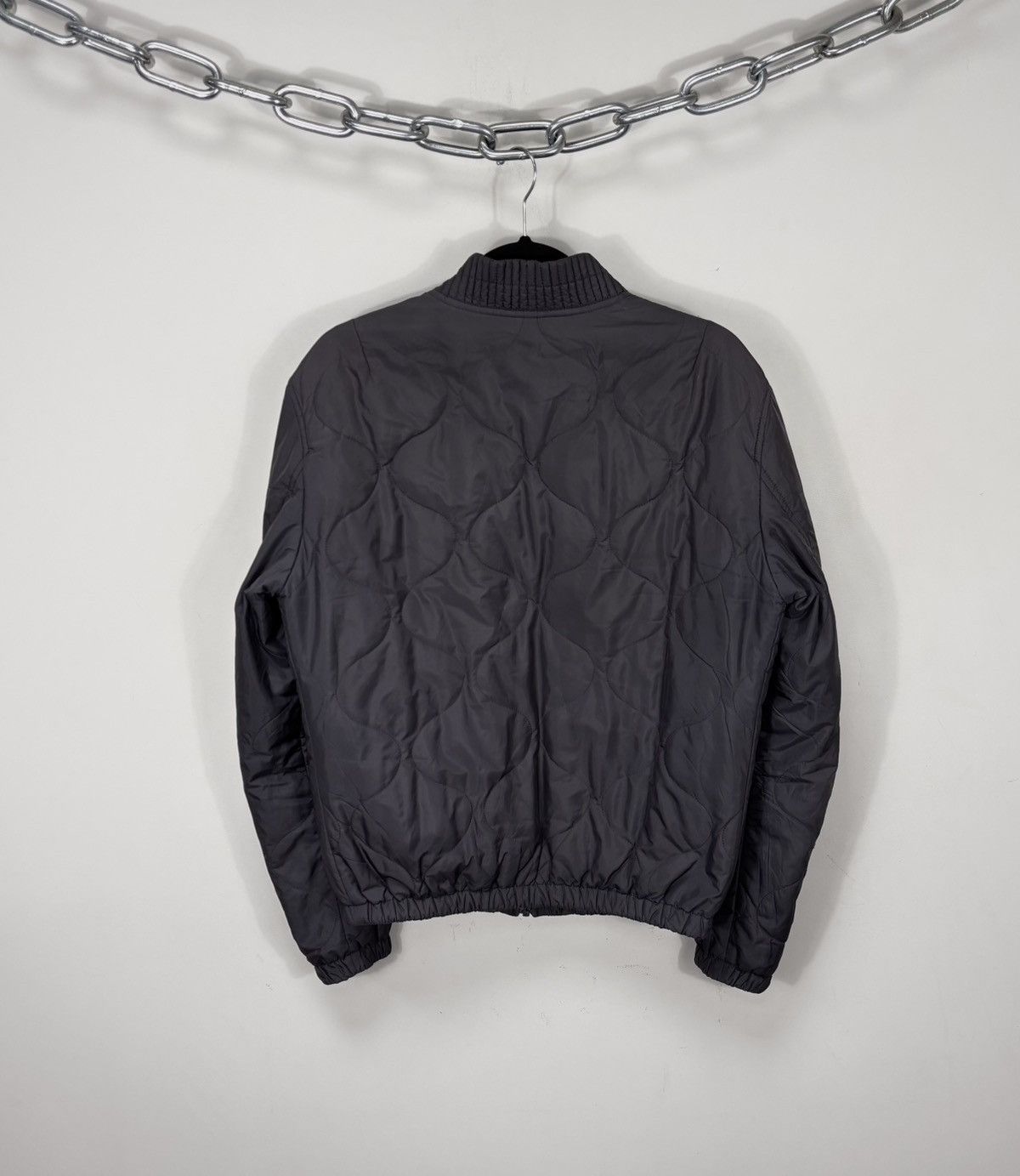 Z Zegna Z Zegna Men’s Quilted Grey Lightweight Bomber Jacket Size US M / EU 48-50 / 2 - 3 Thumbnail