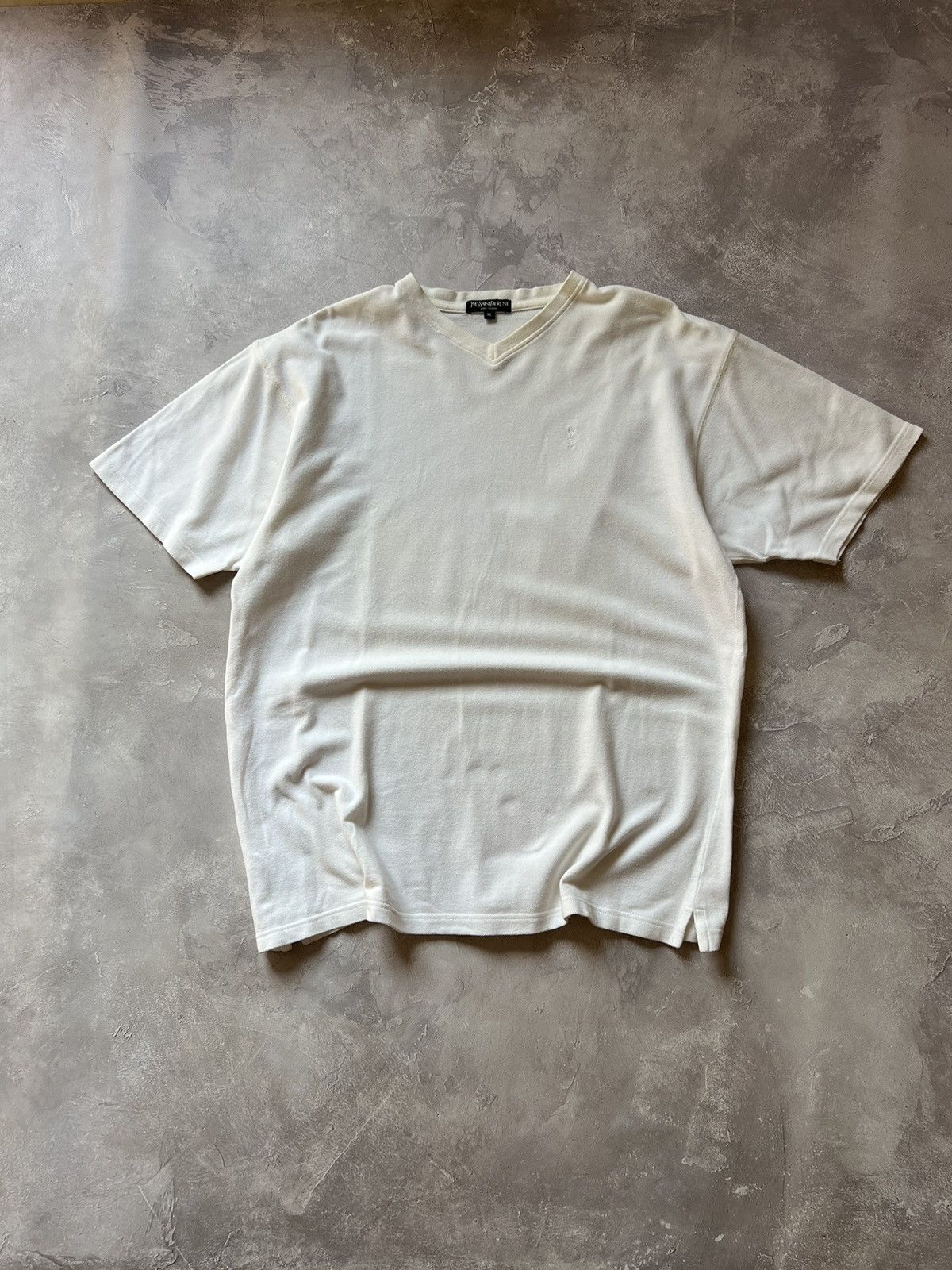 Yves Saint Laurent Vintage YSL 90s Y2k Distressed Tee Size US XL / EU 56 / 4 - 1 Thumbnail
