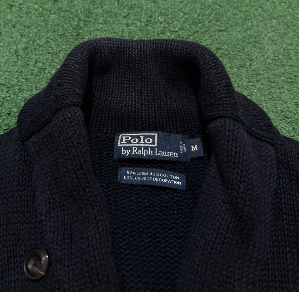 Polo Ralph Lauren Polo Ralph Lauren Linen Cotton Cardigan Men Vintage Marine Size US M / EU 48-50 / 2 - 4 Thumbnail