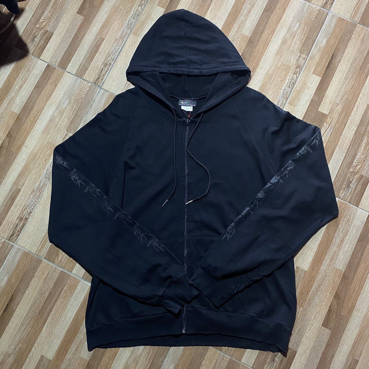 image of Archival Clothing x Futura Laboratories Robotic Logo Zip Up Hoodie in Black, Men's (Size Large)