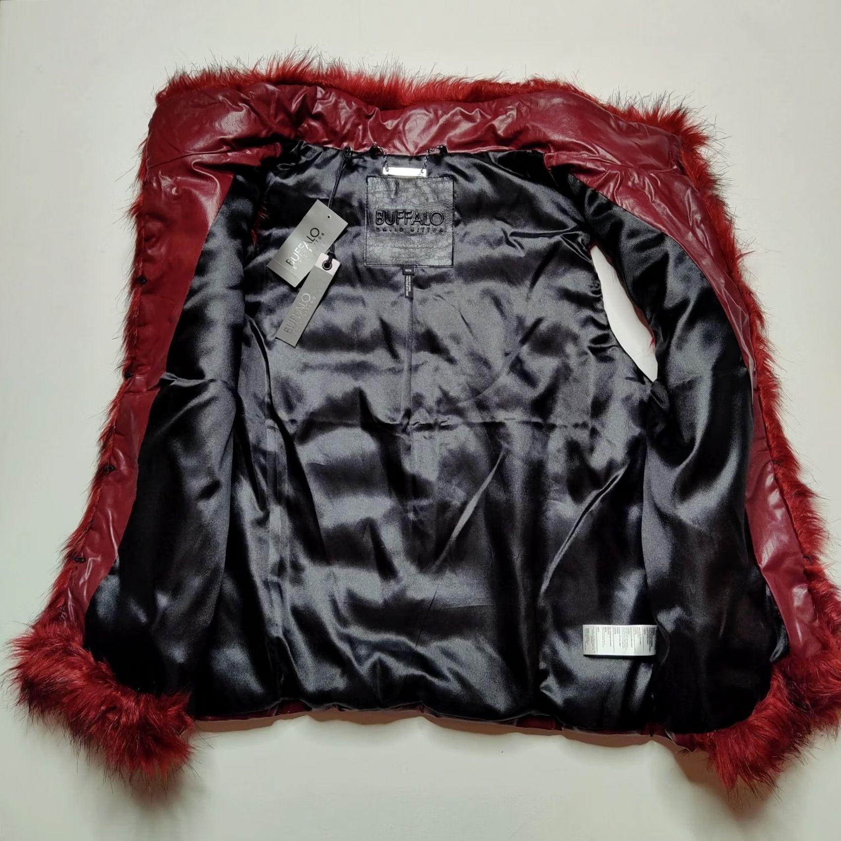 Buffalo David Bitton Buffalo by David Bitton Women Medium Merlot Faux Fur Down Puffer Vest NEW Size M / US 6-8 / IT 42-44 - 2 Thumbnail