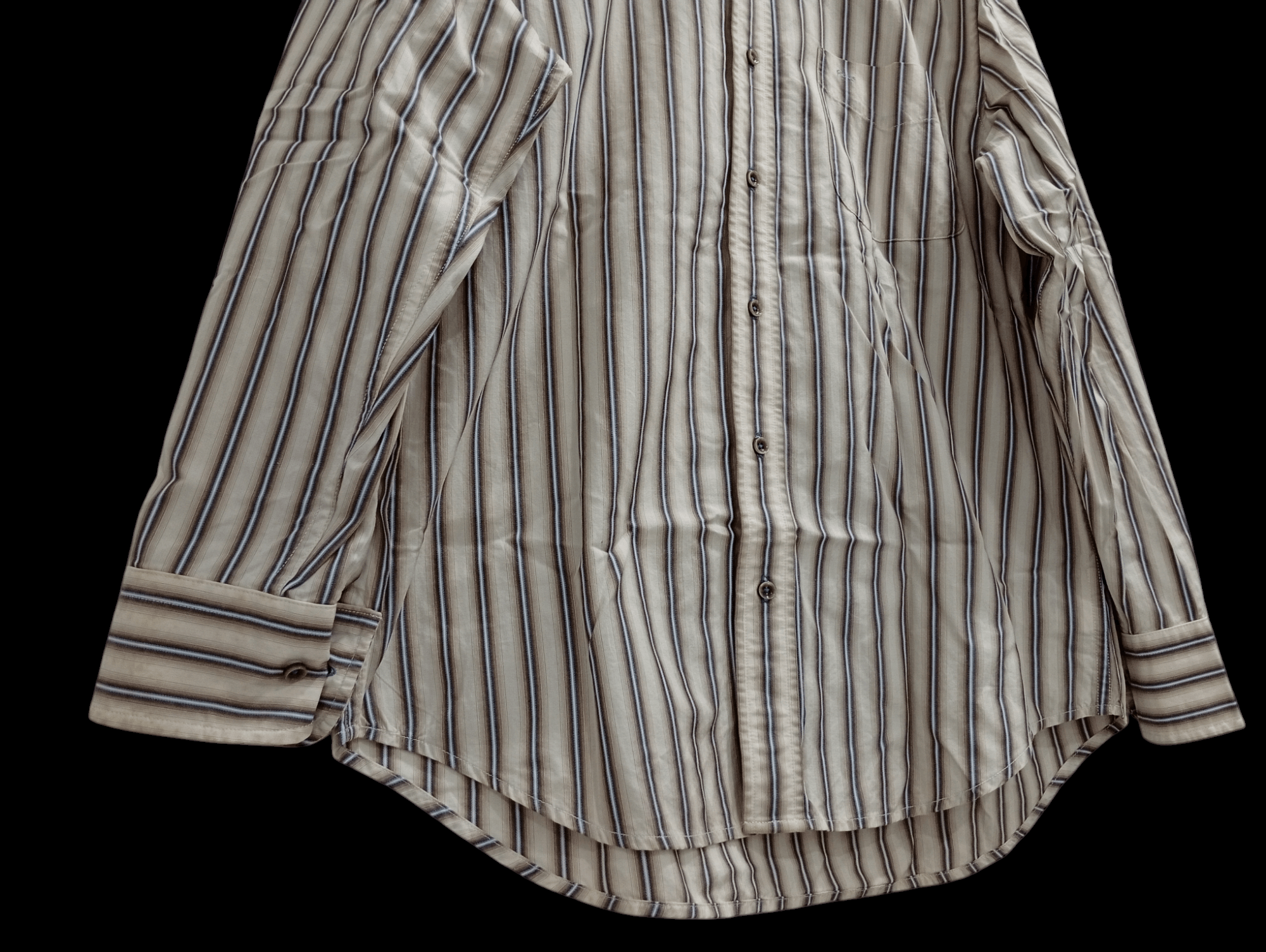 Japanese Brand × Vintage × Yoshiyuki Konishi 🔥🔥Vintage Ficce Stripe LS Shirt Size US M / EU 48-50 / 2 - 12 Thumbnail