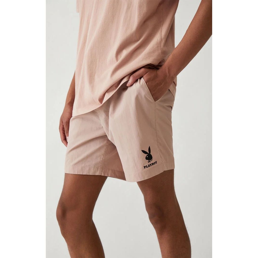 Pacsun PLAYBOY By Pacsun Drawstring Casual Short Peach Mens L Size US 38 / EU 54 - 1 Thumbnail