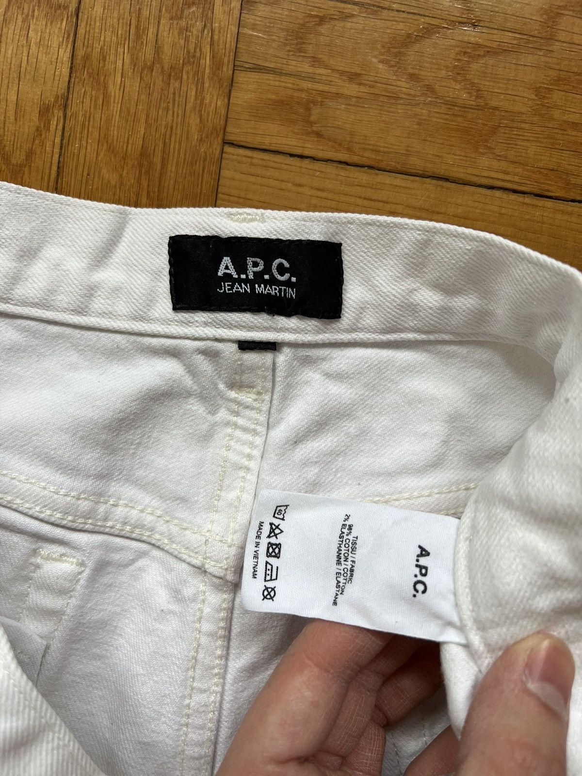 A.P.C. Pants A.P.C. Jean Martin Cotton White Size 26" / US 2 / IT 38 - 2 Thumbnail