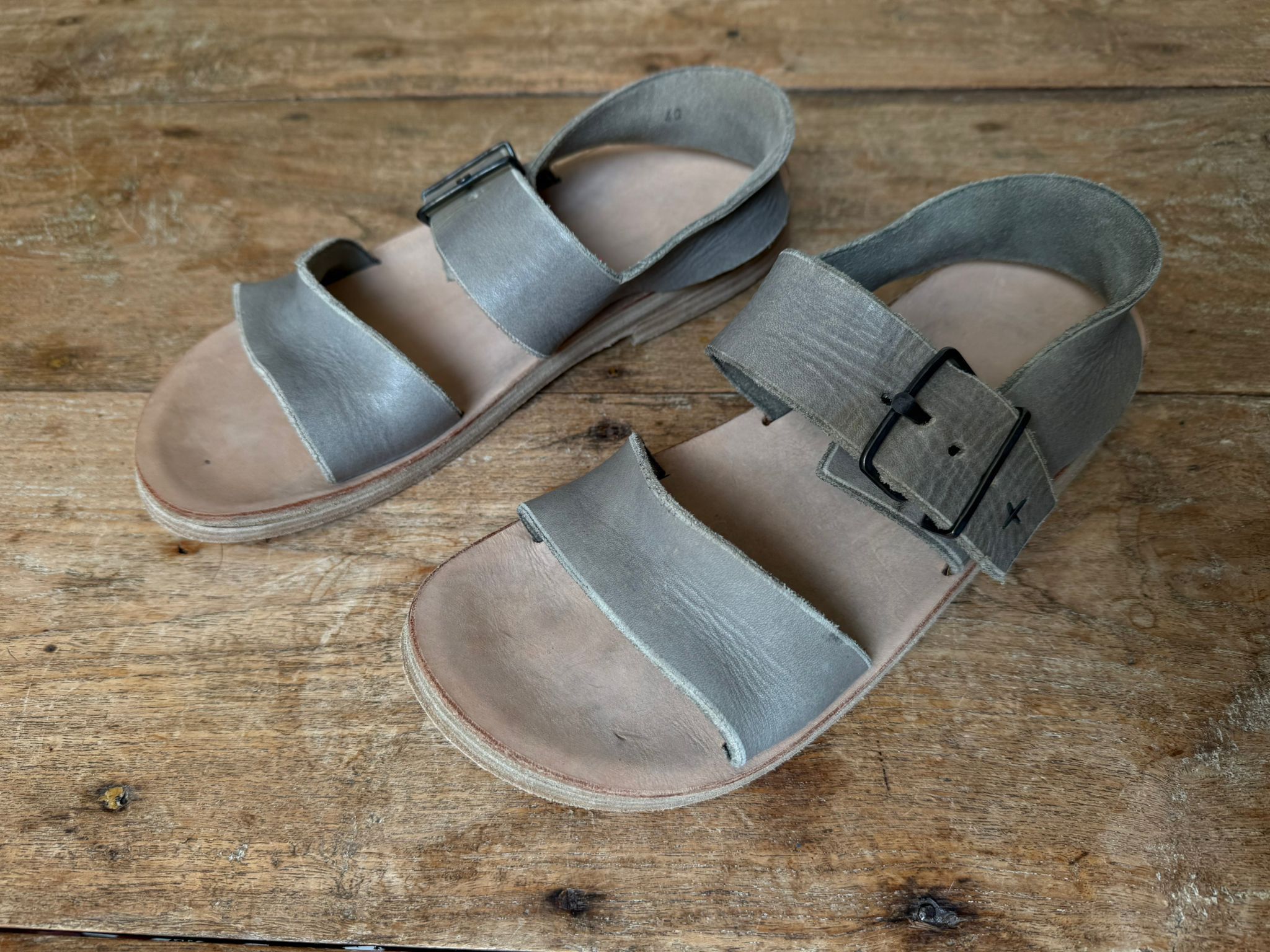 Ma+ Ma+ Sandals 100% Cow Leather by Maurizio Amadei Size US 7 / EU 40 - 3 Thumbnail