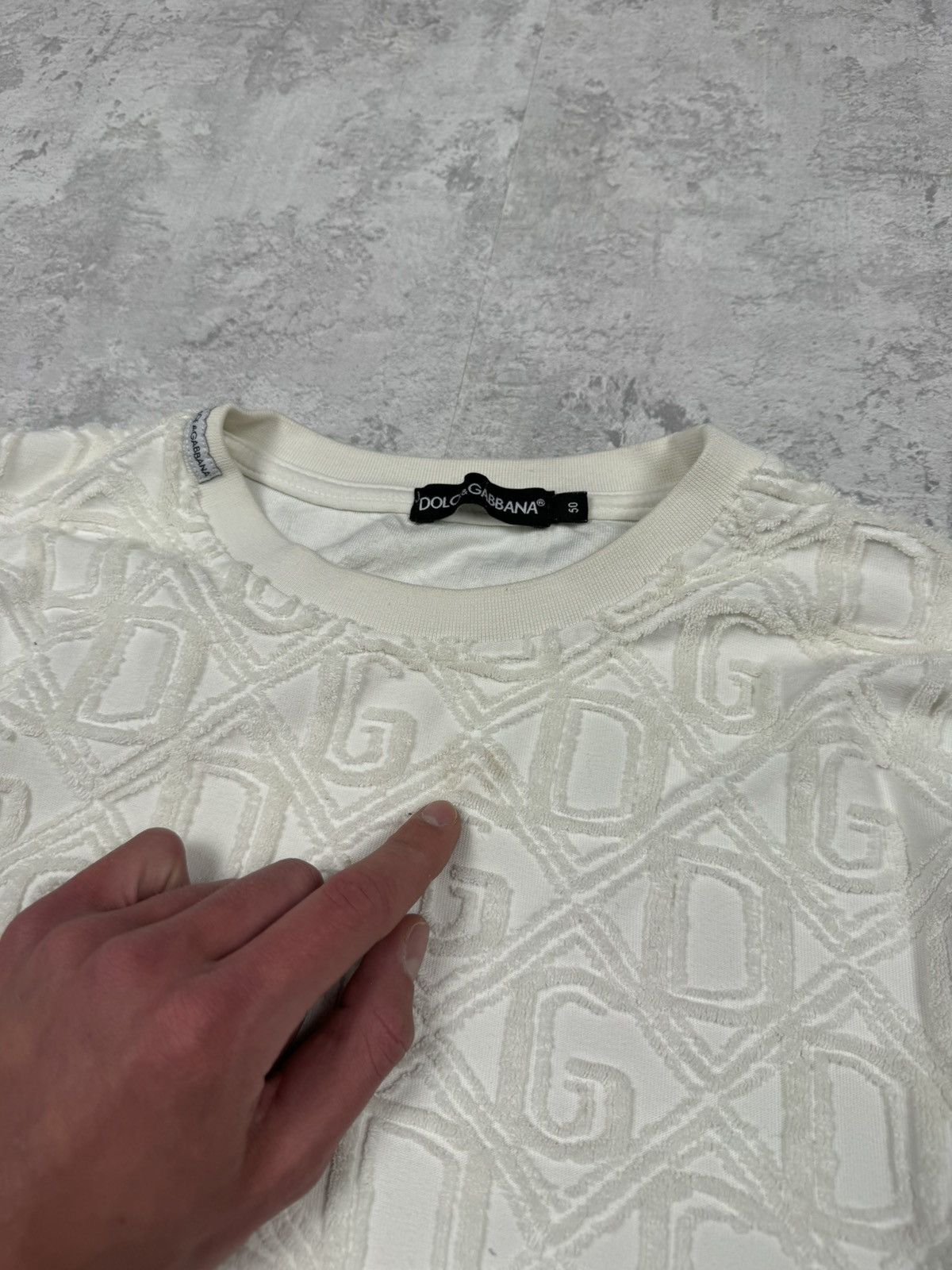 Dolce & Gabbana Dolce & Gabbana White Monogram Sweatshirt Size 50 Size US M / EU 48-50 / 2 - 14 Thumbnail