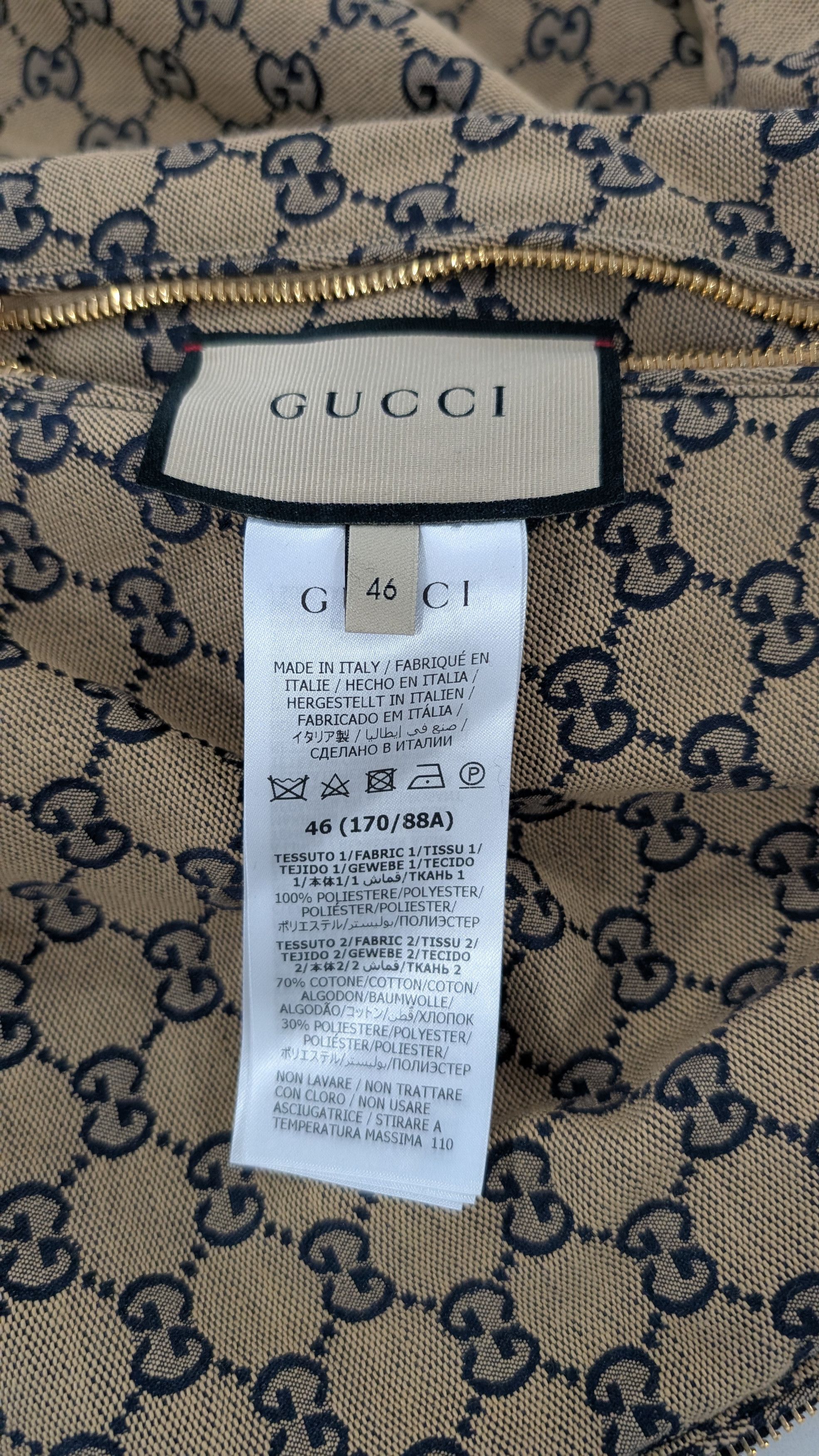 Gucci GUCCI Reversible GG Monogram Jacket Blue Beige Size US S / EU 44-46 / 1 - 17 Thumbnail