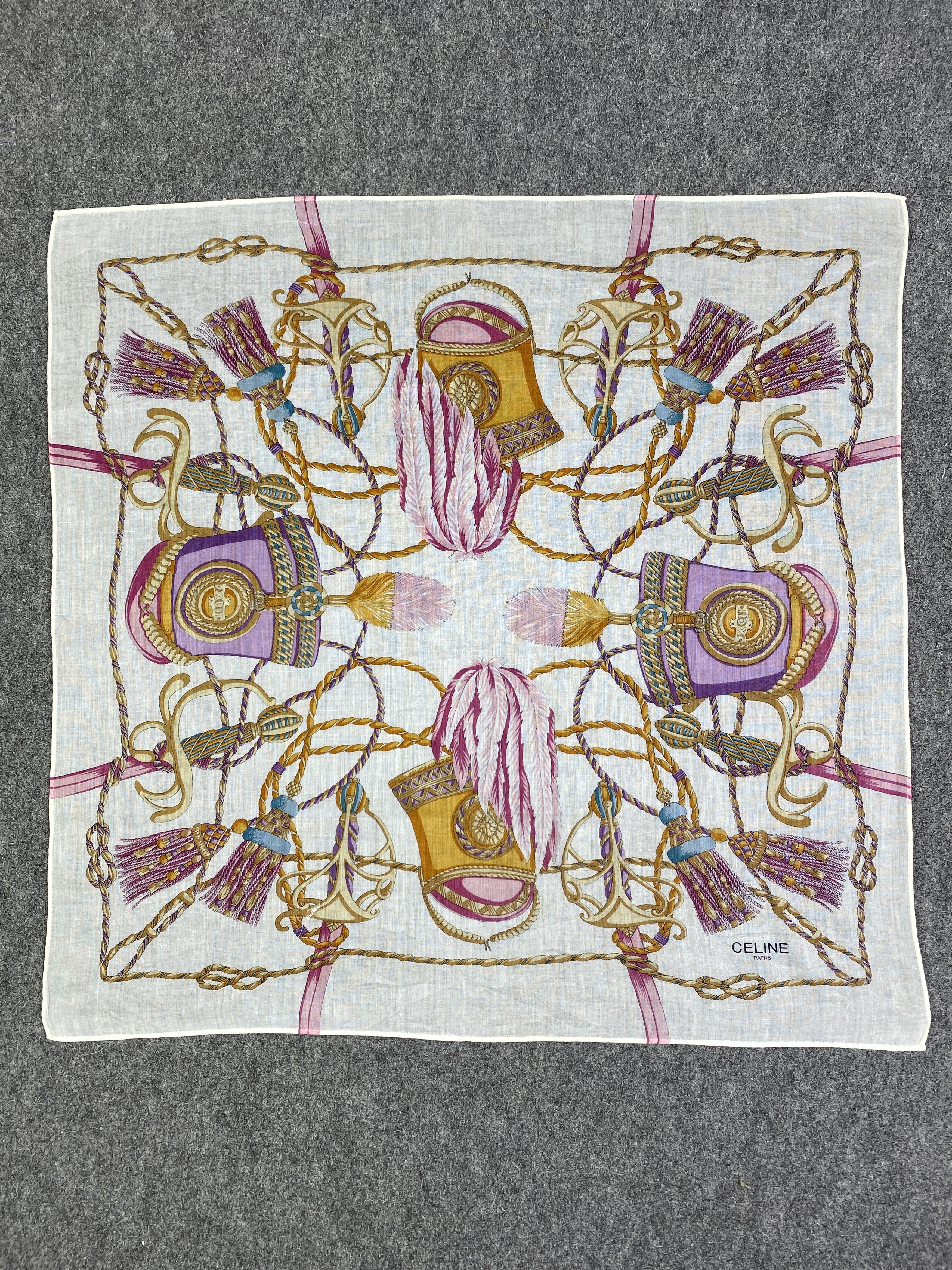 Celine Vintage Celine Handkerchief / Neckerchief HKC1096 Size ONE SIZE - 4 Thumbnail
