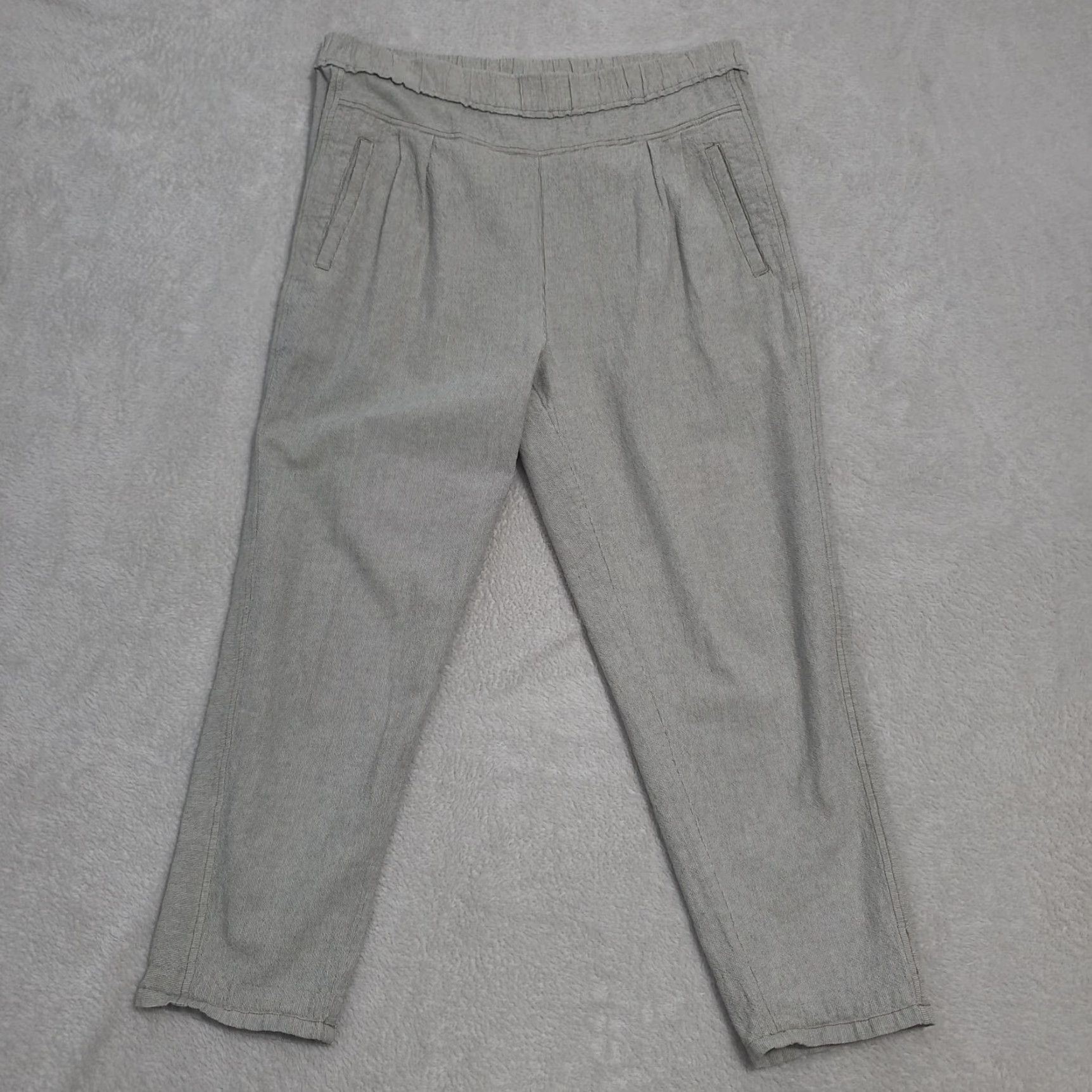 Anthropologie Anthropologie Womens Pants S Gray Pull On Ankle Crop High Waist Cotton Size 28" / US 6 / IT 42 - 2 Thumbnail