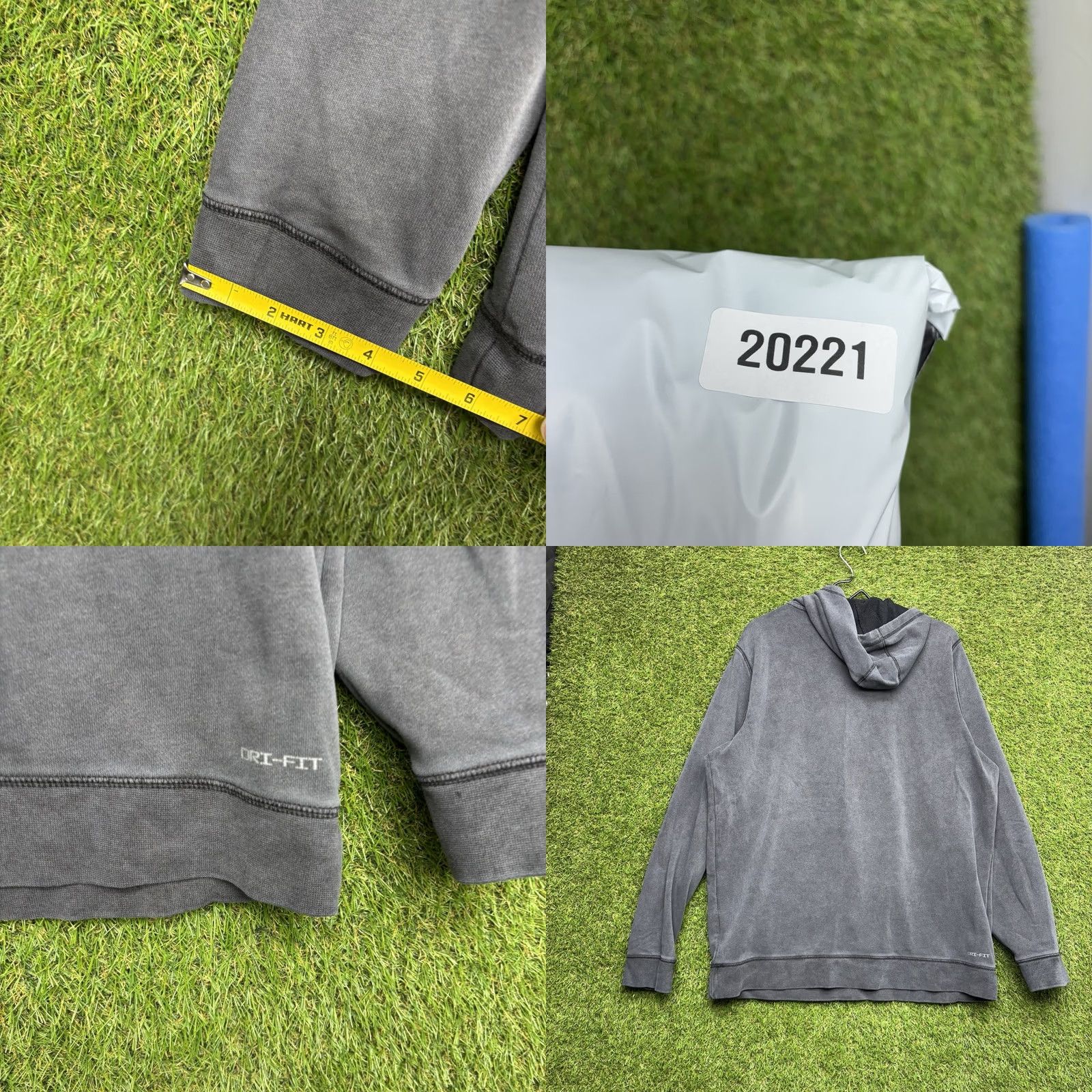 Jordan Brand Nike Jordan Hoodie Mens Large Gray Sweatshirt Pullover Hooded Y2K Jumpman Sportswear Basketball Shirt Size US L / EU 52-54 / 3 - 8 Thumbnail