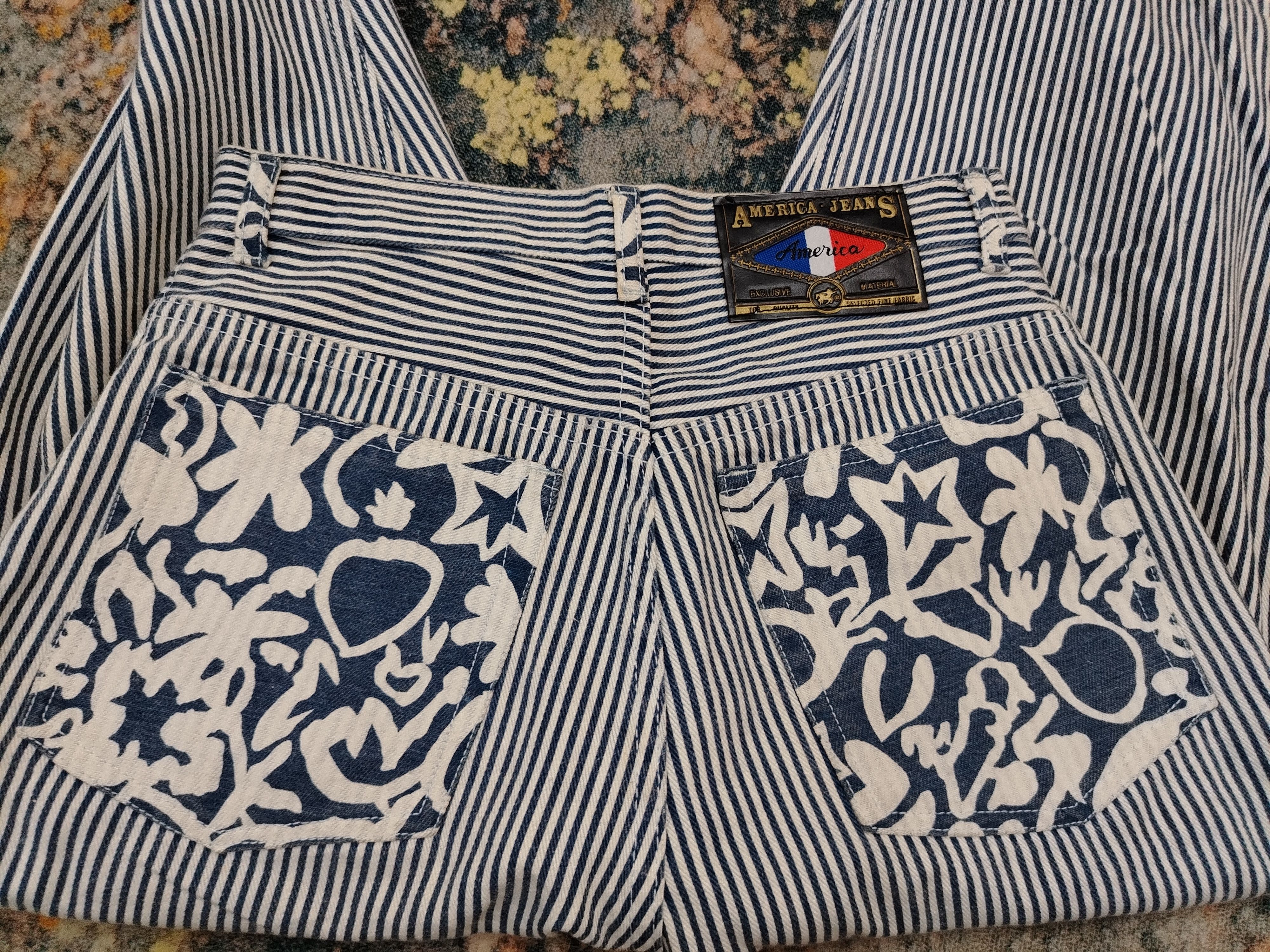 American Apparel Vintage America Jeans stripe hickory and floral Size US 30 / EU 46 - 5 Thumbnail