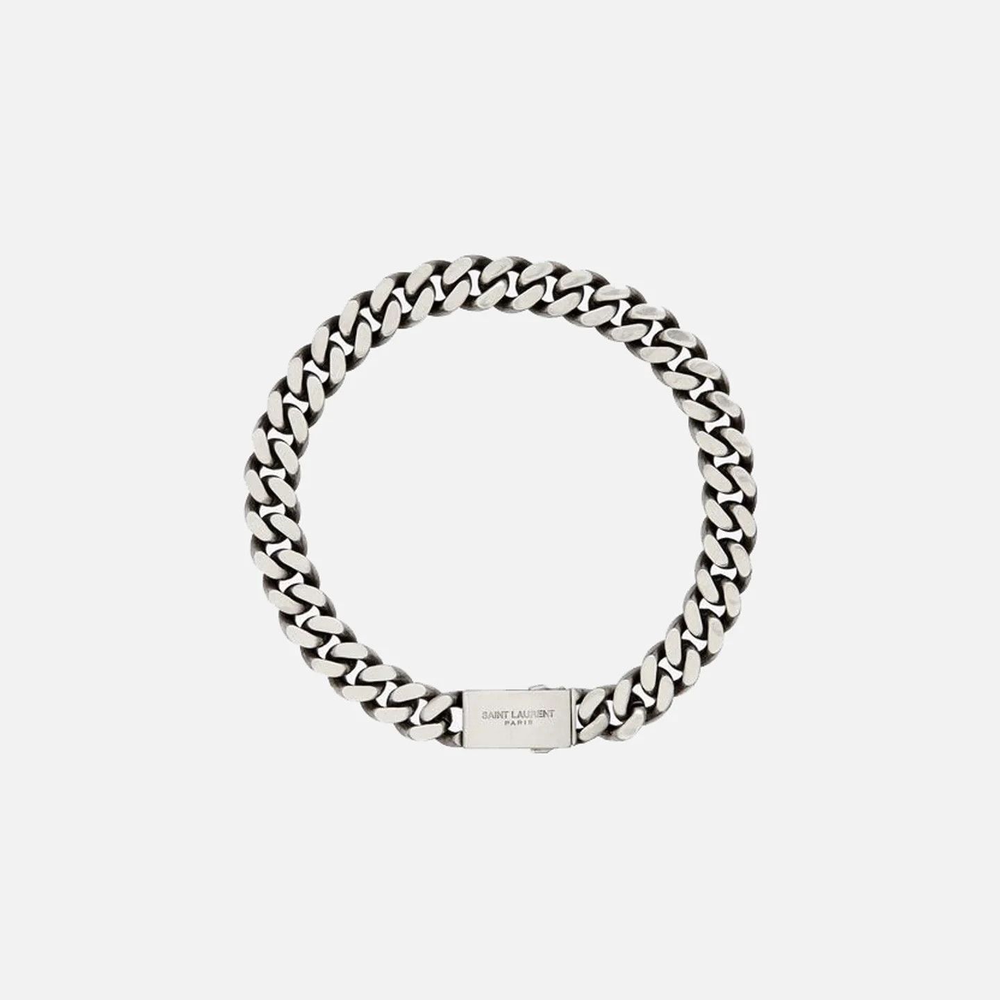 Saint Laurent Paris o1bcso1str0226 Size: L /Metal Curb Chain Necklace in Silver Size ONE SIZE - 1 Preview
