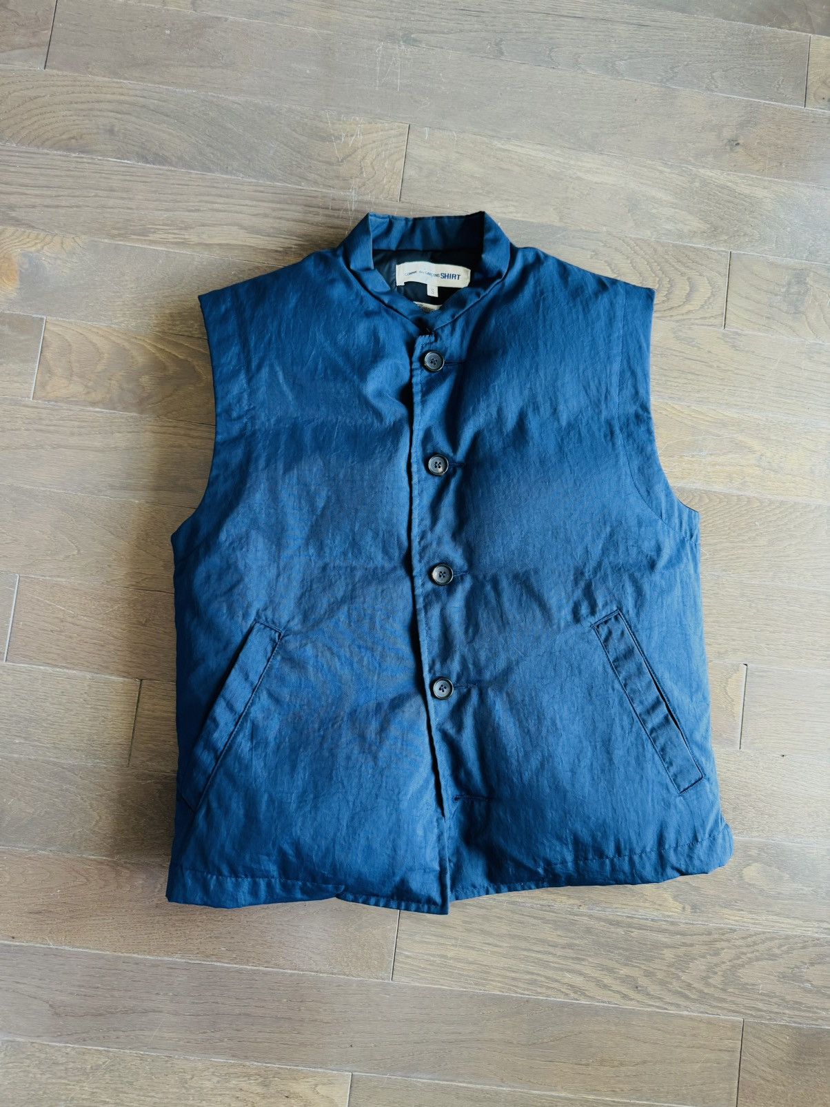 Comme des Garcons Navy Comme Des Garçons Shirt down puffer vest Size US S / EU 44-46 / 1 - 1 Thumbnail