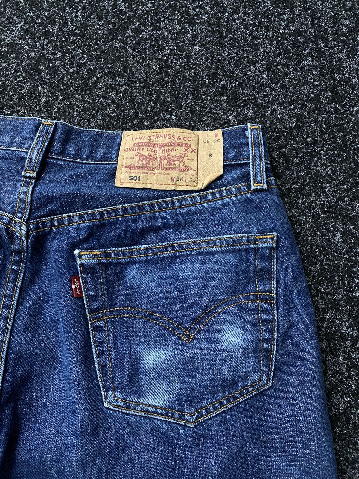 Levi's × Vintage Levis 501 Shorts Denim Rap Sk8 Baggy Size US 36 / EU 52 - 11 Thumbnail