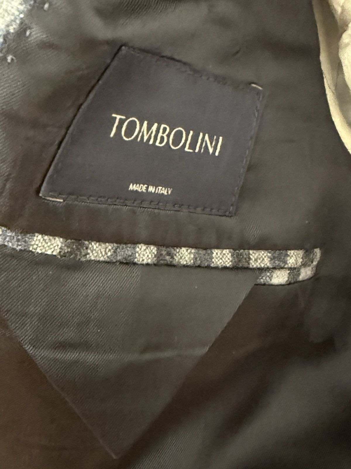 Tombolini Tombolini Blue and Black Sport Coat with Classic Check Size 44R - 4 Thumbnail