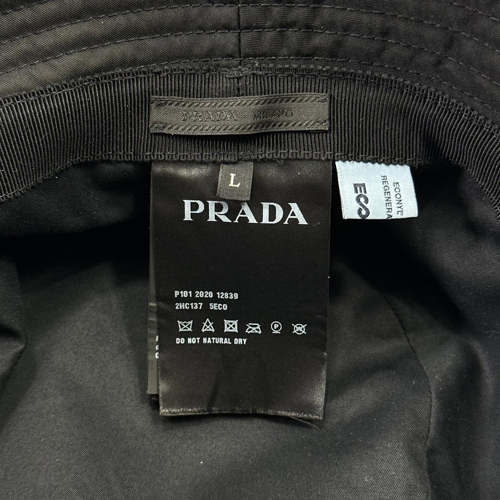 Prada Prada Milano 2020 Re-Nylon Double Logo Bucket Hat - L Size ONE SIZE - 5 Thumbnail