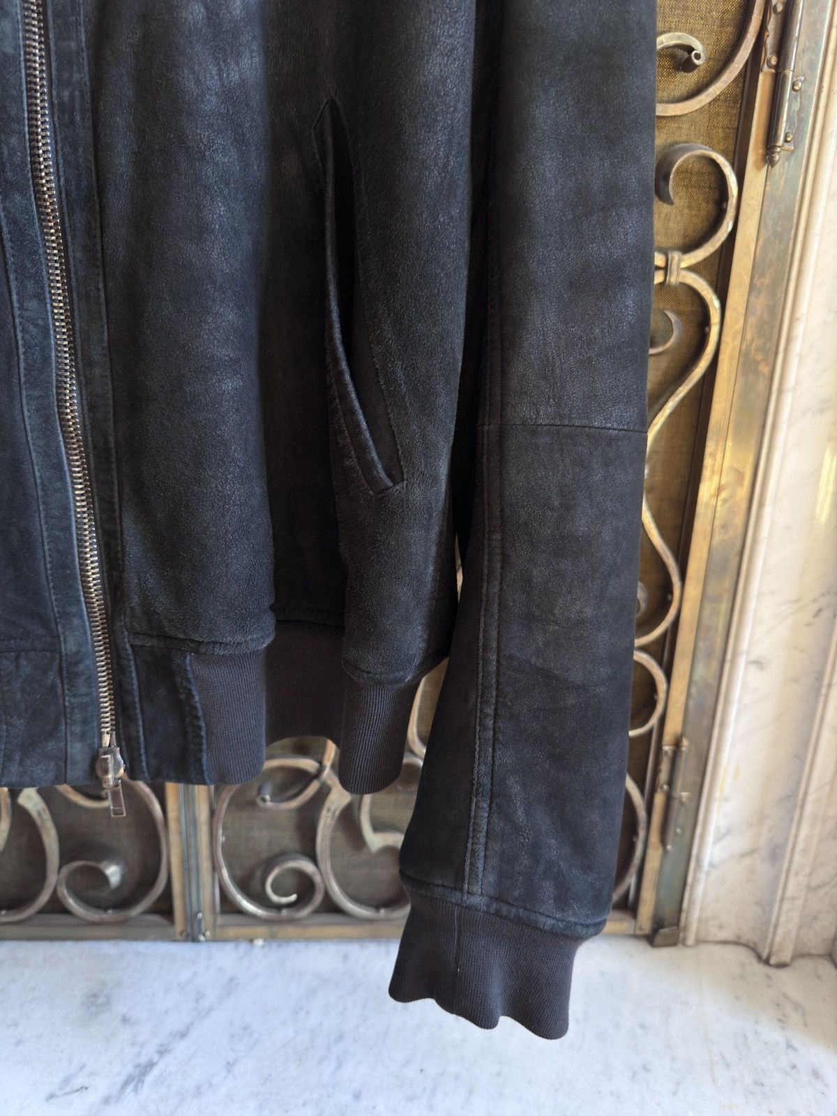Haider Ackermann SS14 Reversible Bomber Jacket in Dark Grey Suede Size US S / EU 44-46 / 1 - 3 Thumbnail