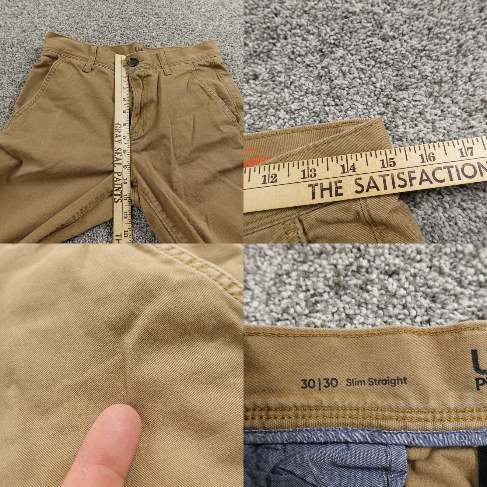 Vintage Urban Pipeline Pants Mens 30X30 Chino Slim Straight Brown Cotton Spandex Slim Straight Casual Workwear 30 Regular Mens Brown Size US 30 / EU 46 - 8 Thumbnail