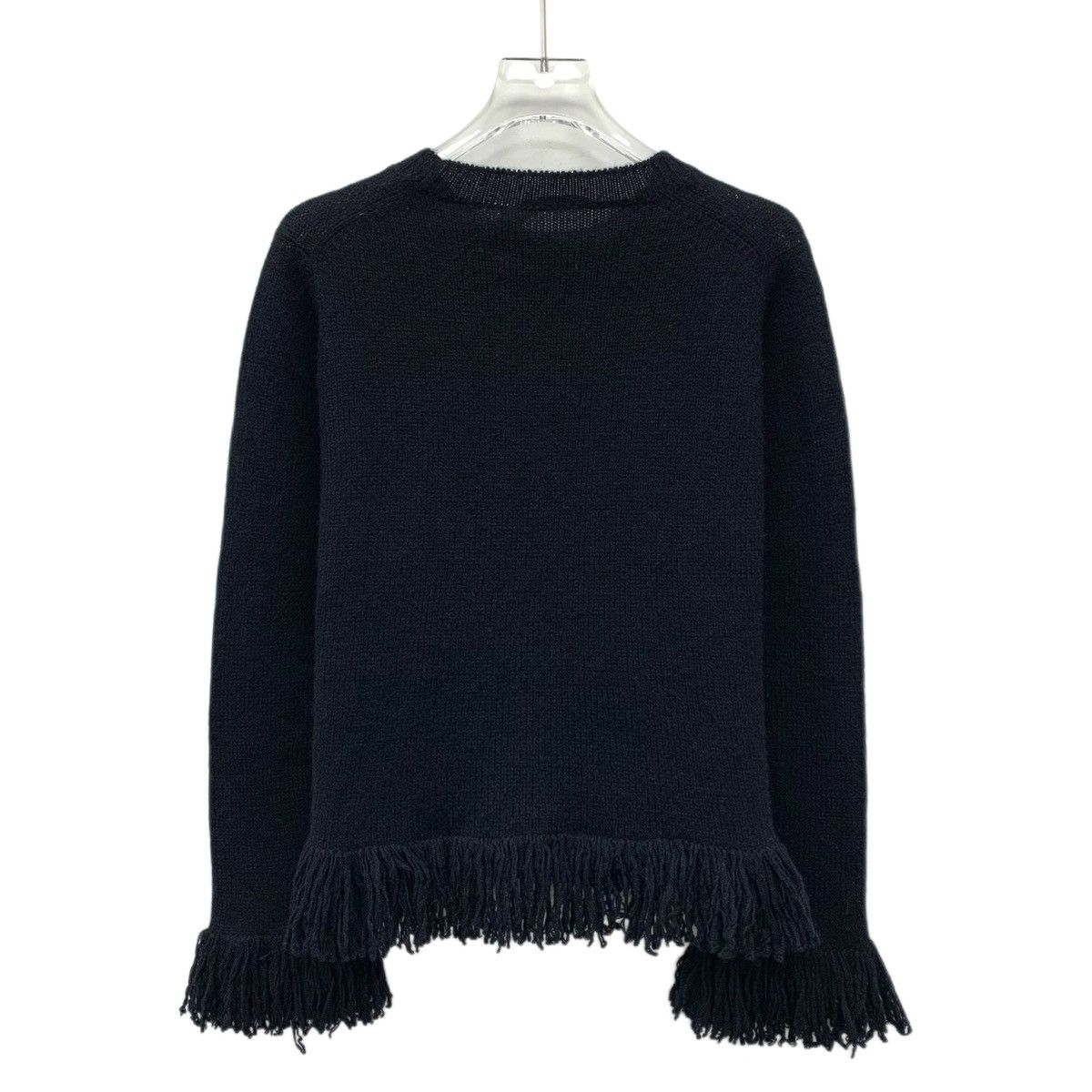 Dior Dior Black Cashmere Fringed Knit Sweater Size M / US 6-8 / IT 42-44 - 2 Thumbnail