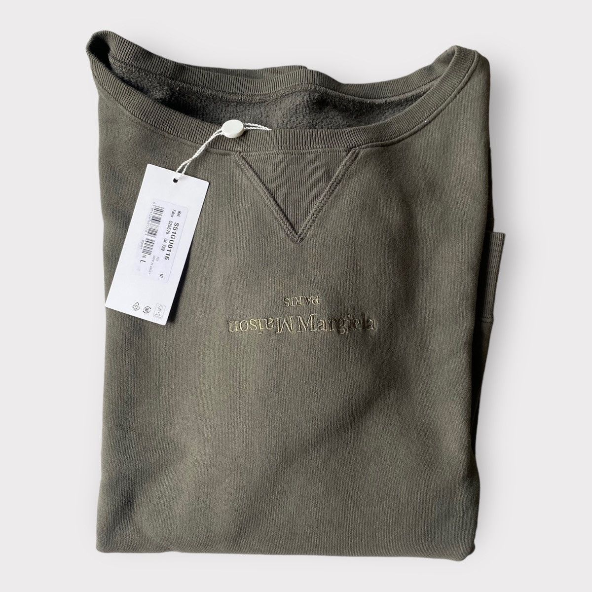 Maison Margiela NWT Fall22 Logo Embroidered 1 10 Oversize Sweater Size US L / EU 52-54 / 3 - 4 Thumbnail