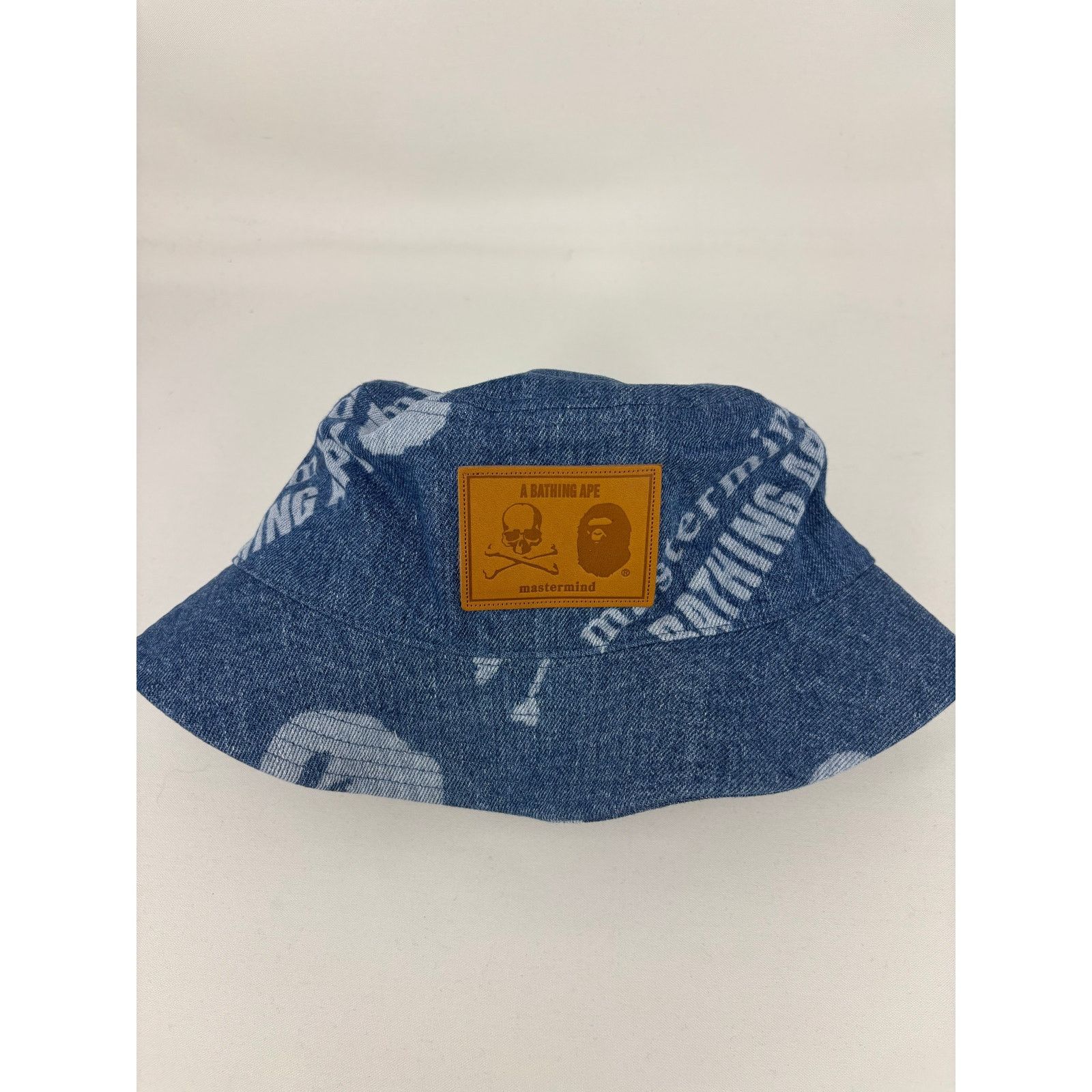Mastermind Japan Bape X Mastermind World Indigo Denim Bucket Hat Size Medium Size ONE SIZE - 5 Thumbnail