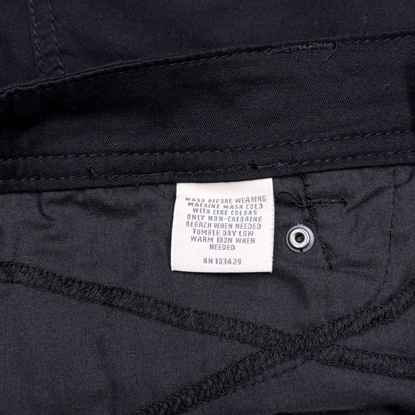 Vintage Style & Co Capri Pants Womens 8 Black Mid Rise Stretch New Size 30" / US 8 / IT 44 - 5 Thumbnail