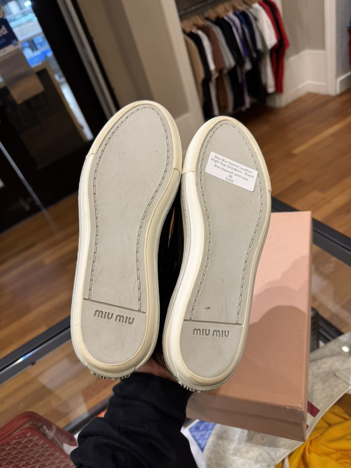 Miu Miu Miu Miu Patent Leather High Top Sneakers Size US 8 / IT 38 - 7 Thumbnail