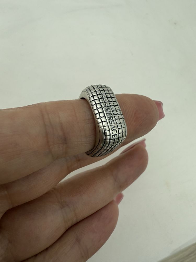 Versace Vintage Versace Silver Jewelry Dylos Ring sz. 16 Size ONE SIZE - 1 Thumbnail