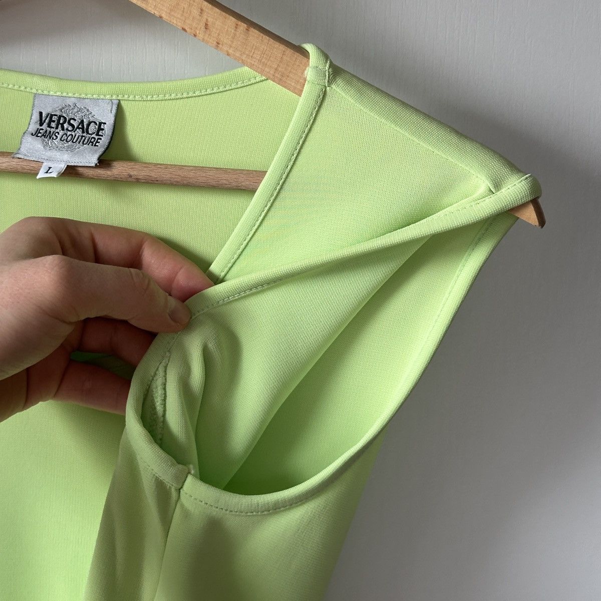 Versace Jeans Couture Vintage 90s Versace Jeans Couture Tank Top Blouse T-Shirt L Size L / US 10 / IT 46 - 9 Thumbnail
