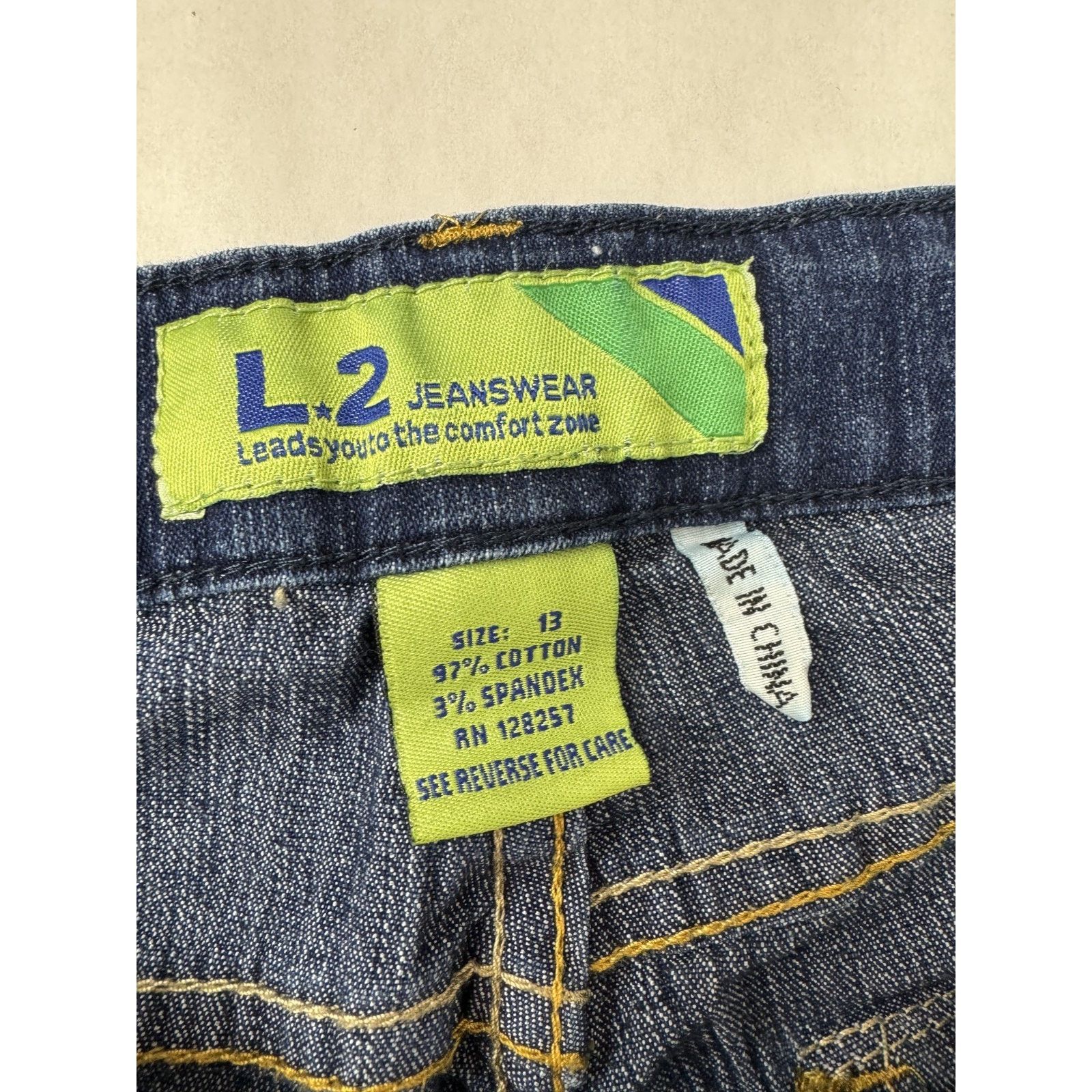 Levi's Vintage Y2K L2 Embellished Butterfly Pocket Levi's Jeans 13 Size 33" - 4 Thumbnail