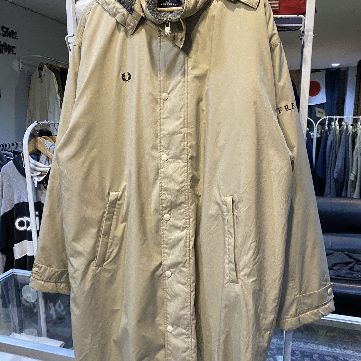 Fred Perry Fred Perry Vintage Sherpa Line Bench Coat Parka Jacket Beige Size US XL / EU 56 / 4 - 5 Thumbnail