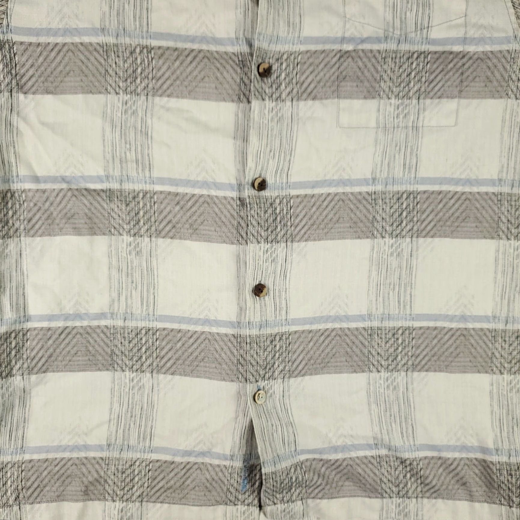Tommy Bahama Tommy Bahama Button-Up Shirt Mens XL Gray Blue Brown Striped Hawaiian Short Sleeve Casual Tropical Size US XL / EU 56 / 4 - 3 Thumbnail