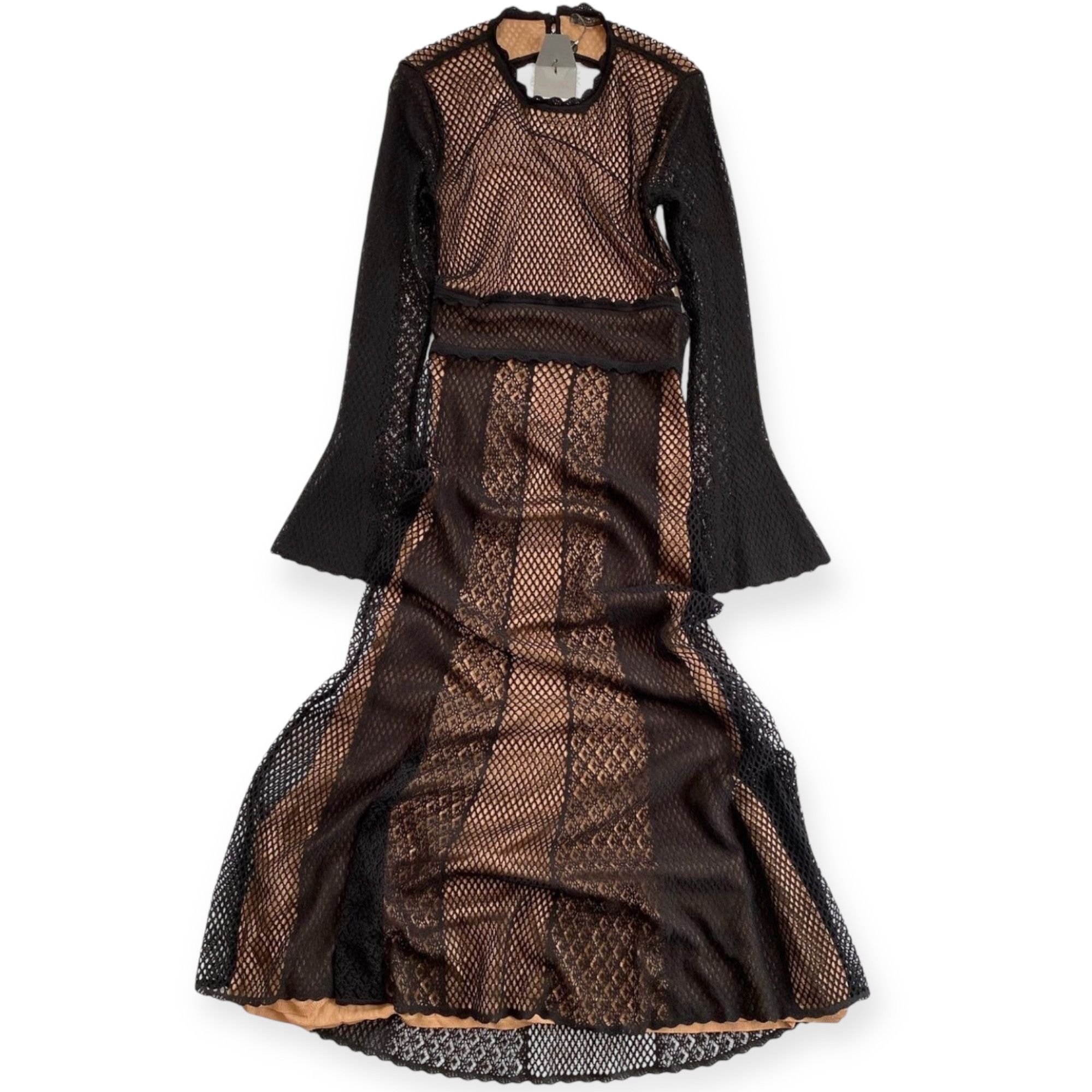 Alexander McQueen Alexander McQueen Mesh fluted sleeve Dress Size L / US 10 / IT 46 - 1 Thumbnail