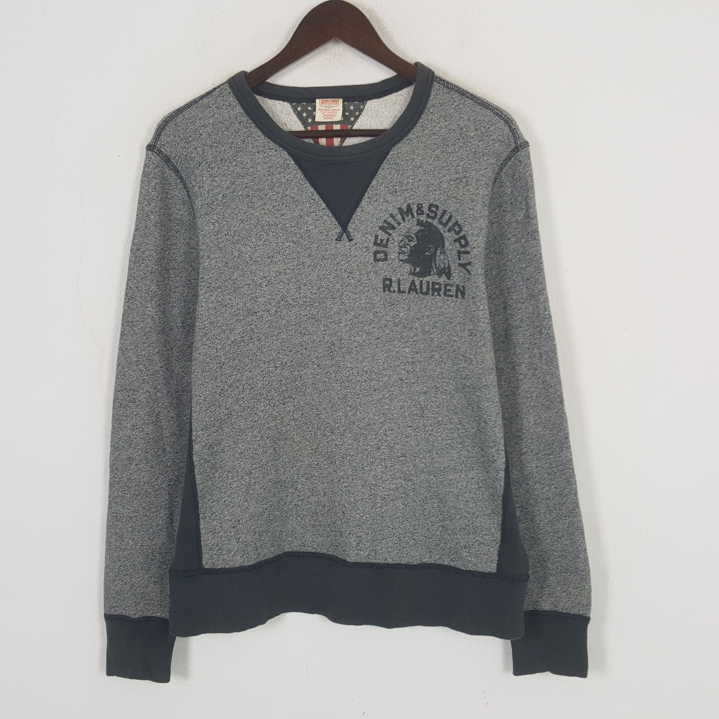 Ralph Lauren × Vintage Vintage Denim & Supply Ralph Lauren Sweatshirt C283N11 Size US M / EU 48-50 / 2 - 1 Thumbnail