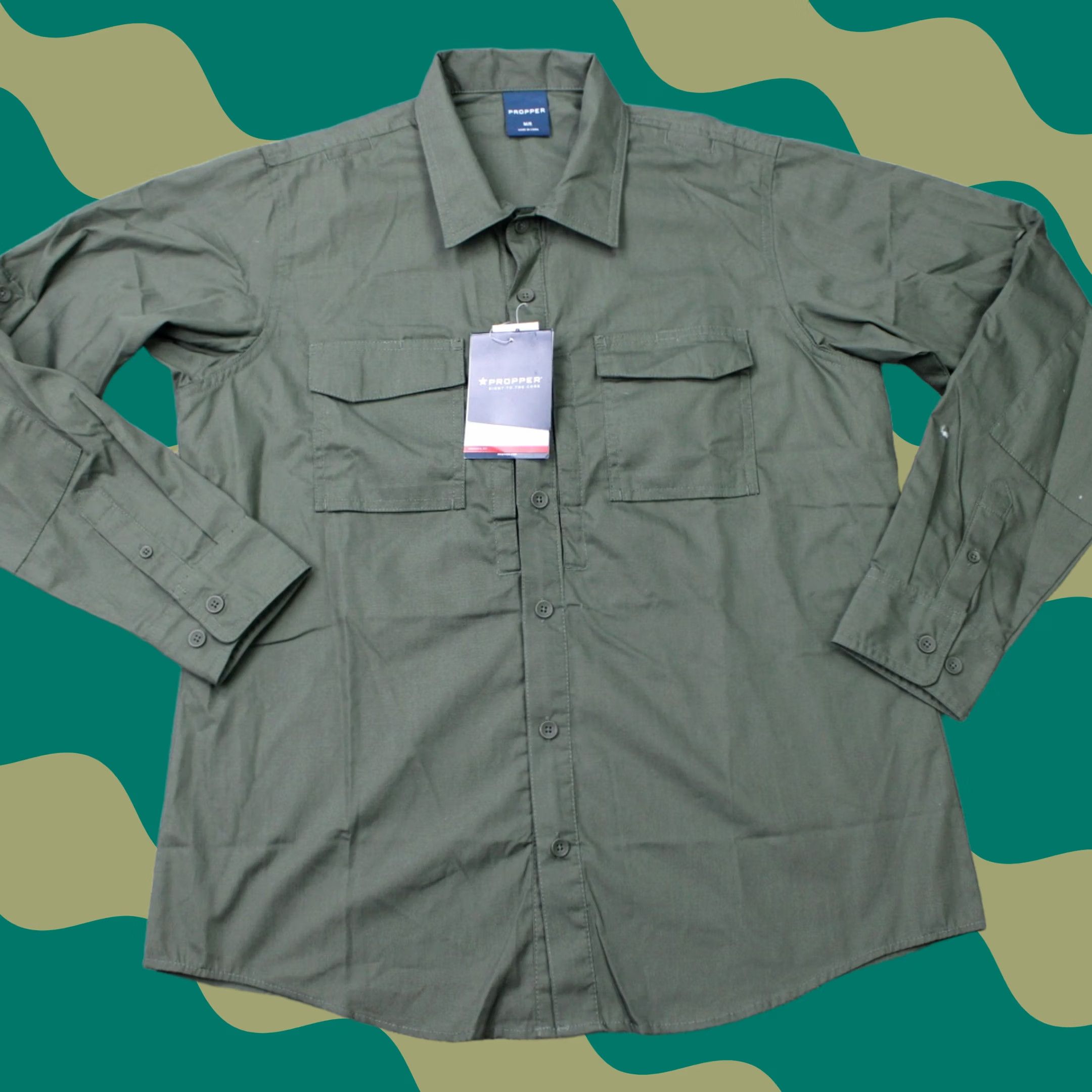 Propper Propper RevTac Shirt NWT Womens Medium Green Ripstop Stain-Resistant Long Sleeve Size M / US 6-8 / IT 42-44 - 1 Thumbnail