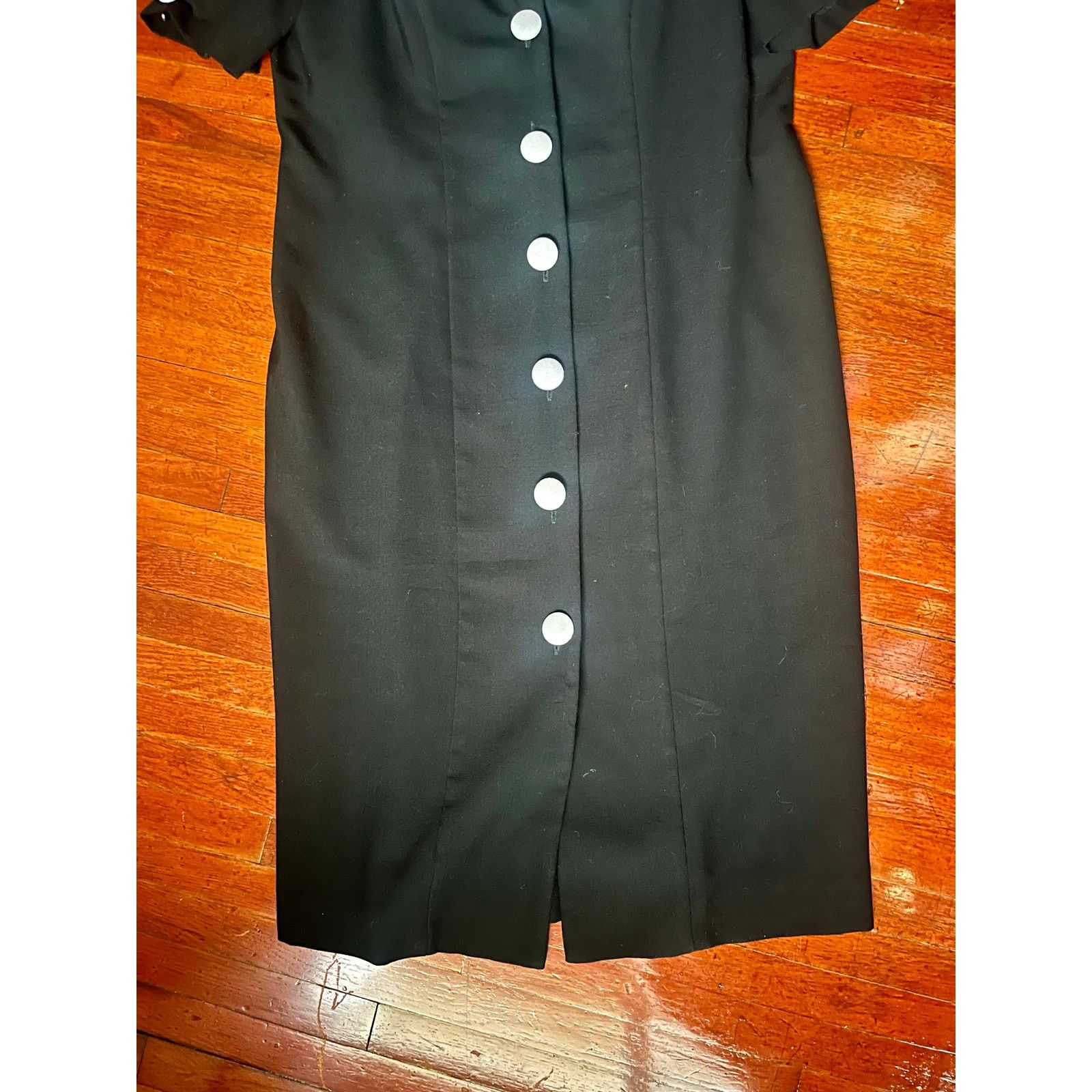 Vintage Vintage 80s Periwinkle Black White Sailor Pencil Dress Large Size L / US 10 / IT 46 - 6 Thumbnail