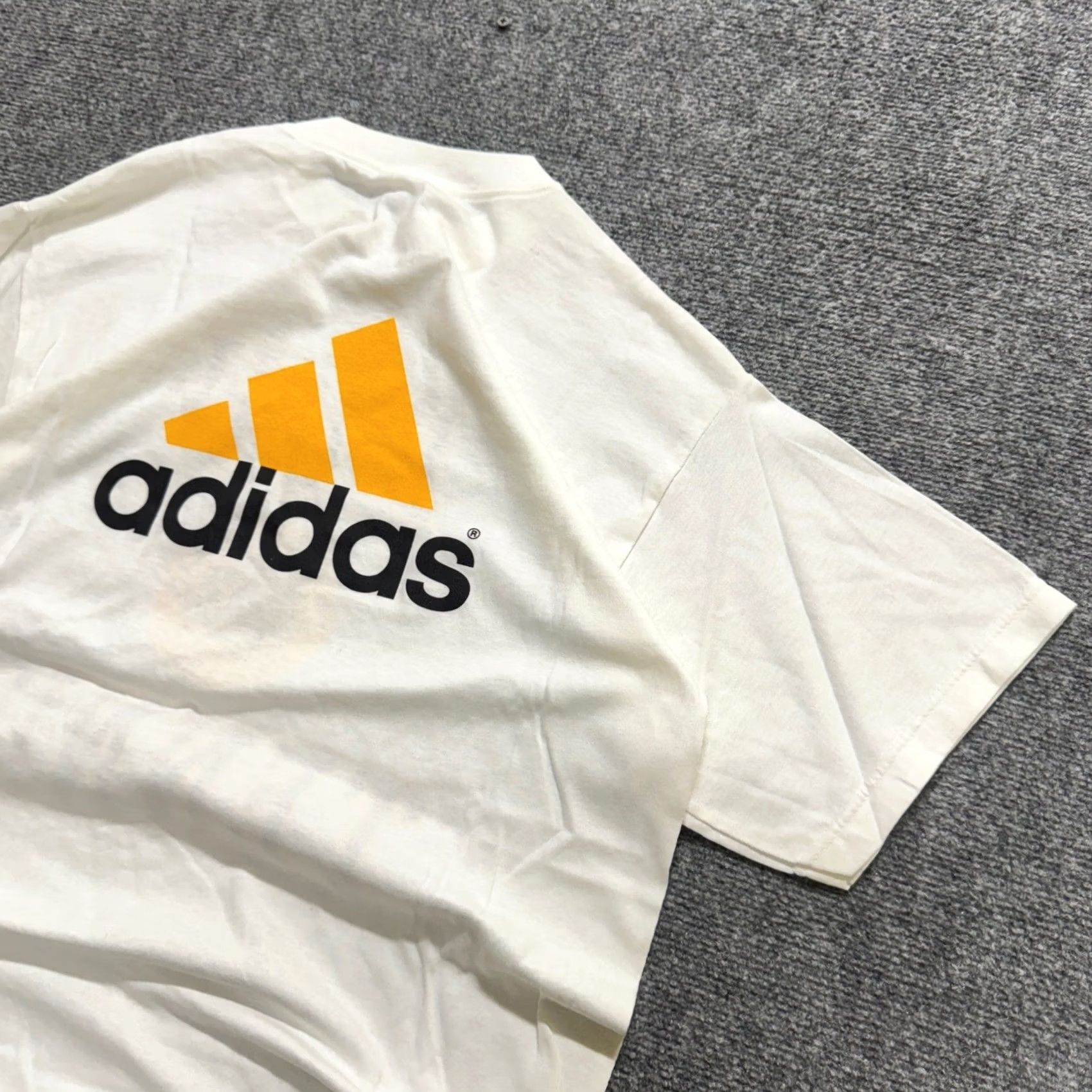 Adidas VTG Adidas Tennis T-shirt Mens M Shite Yellow Y2K 90s PLU University Shirt Size US M / EU 48-50 / 2 - 2 Thumbnail