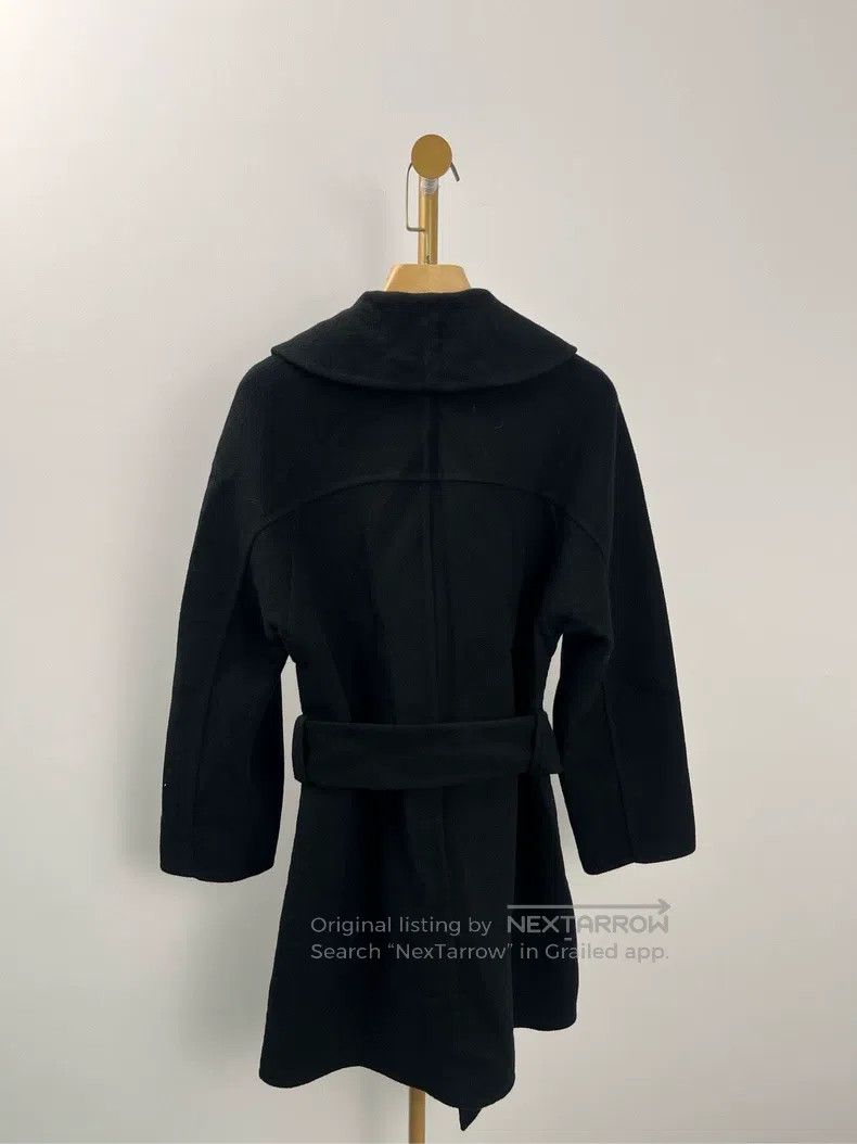 Hermes Hermes Black Lapel Long Sleeve Wool Coat Size XXS / US 00 / IT 34 - 2 Thumbnail