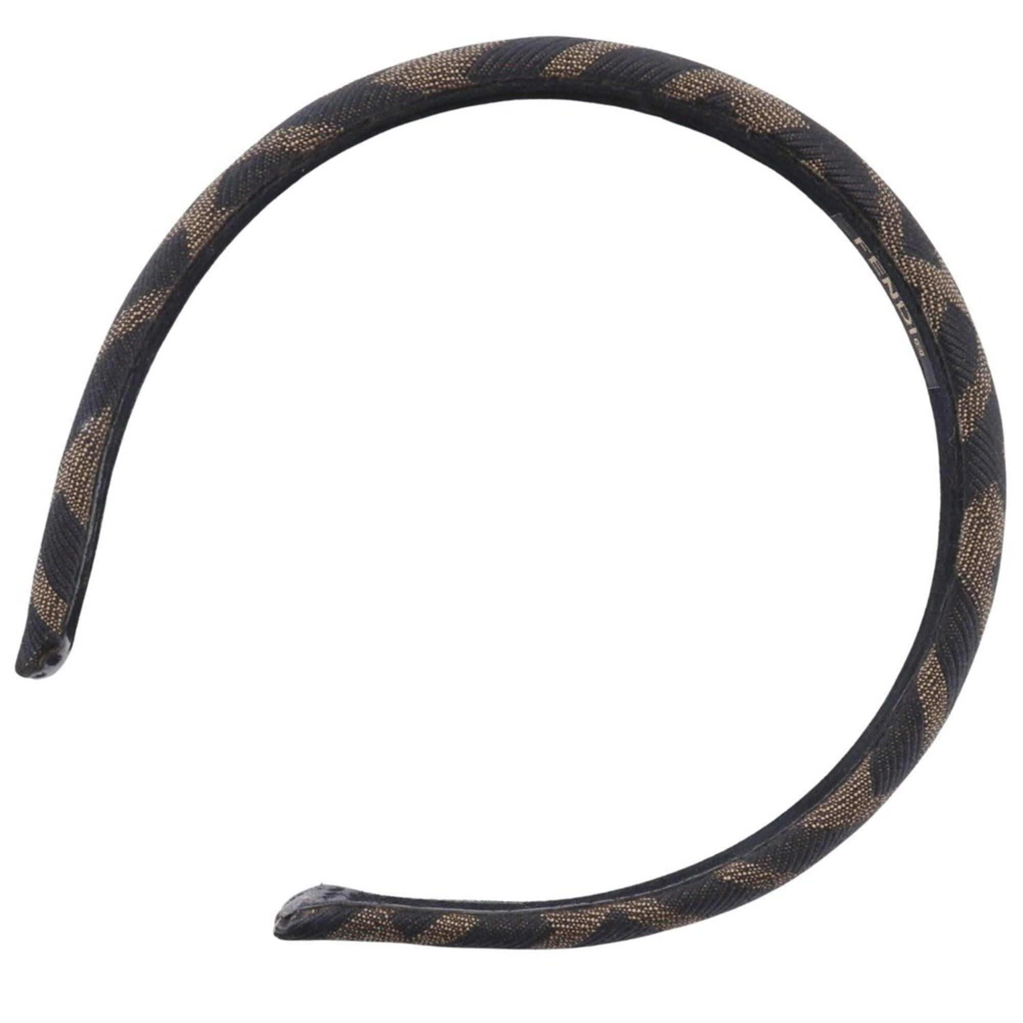 Fendi FENDI Katyusha Women's Headband and Accessories, Brown Zucca Nylon Canvas Size ONE SIZE - 1 Thumbnail