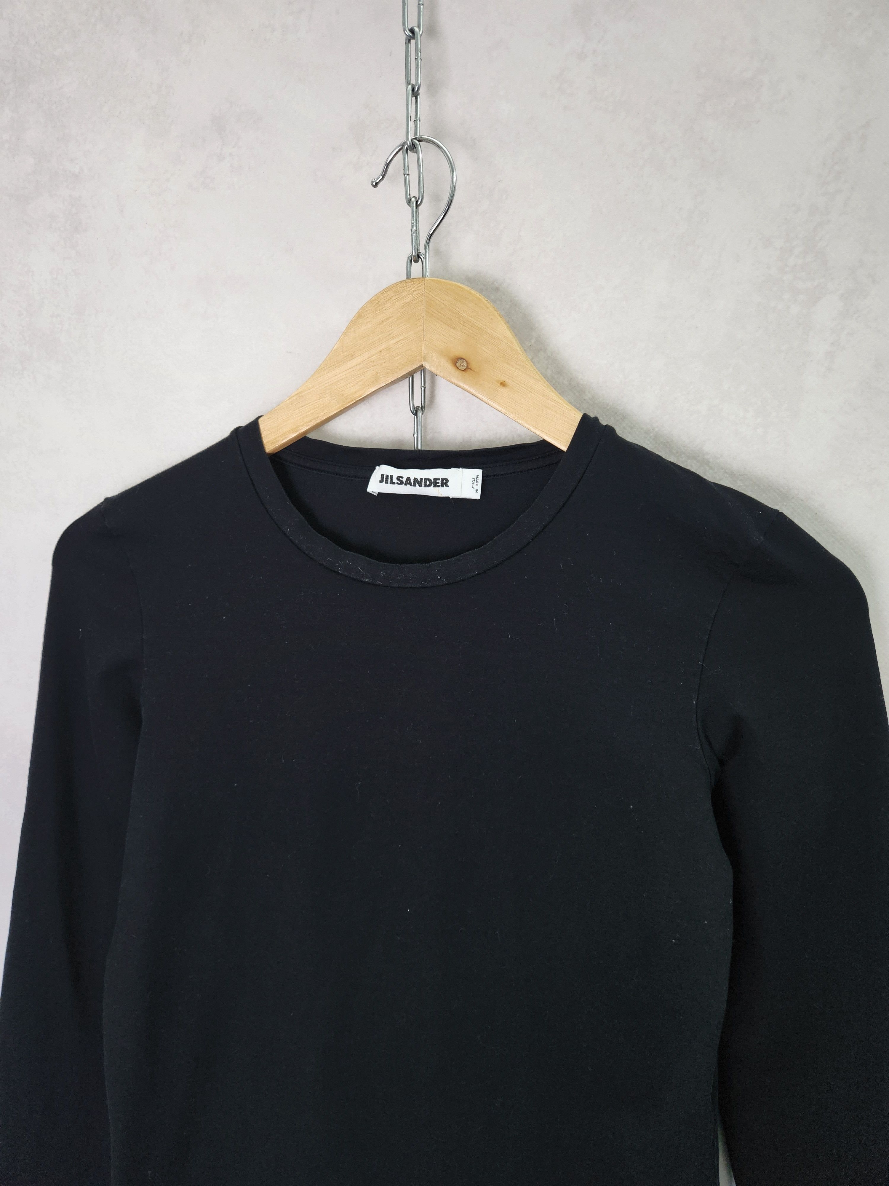 Jil Sander Jil Sander black basic cottone long sleeve size M Size M / US 6-8 / IT 42-44 - 5 Thumbnail