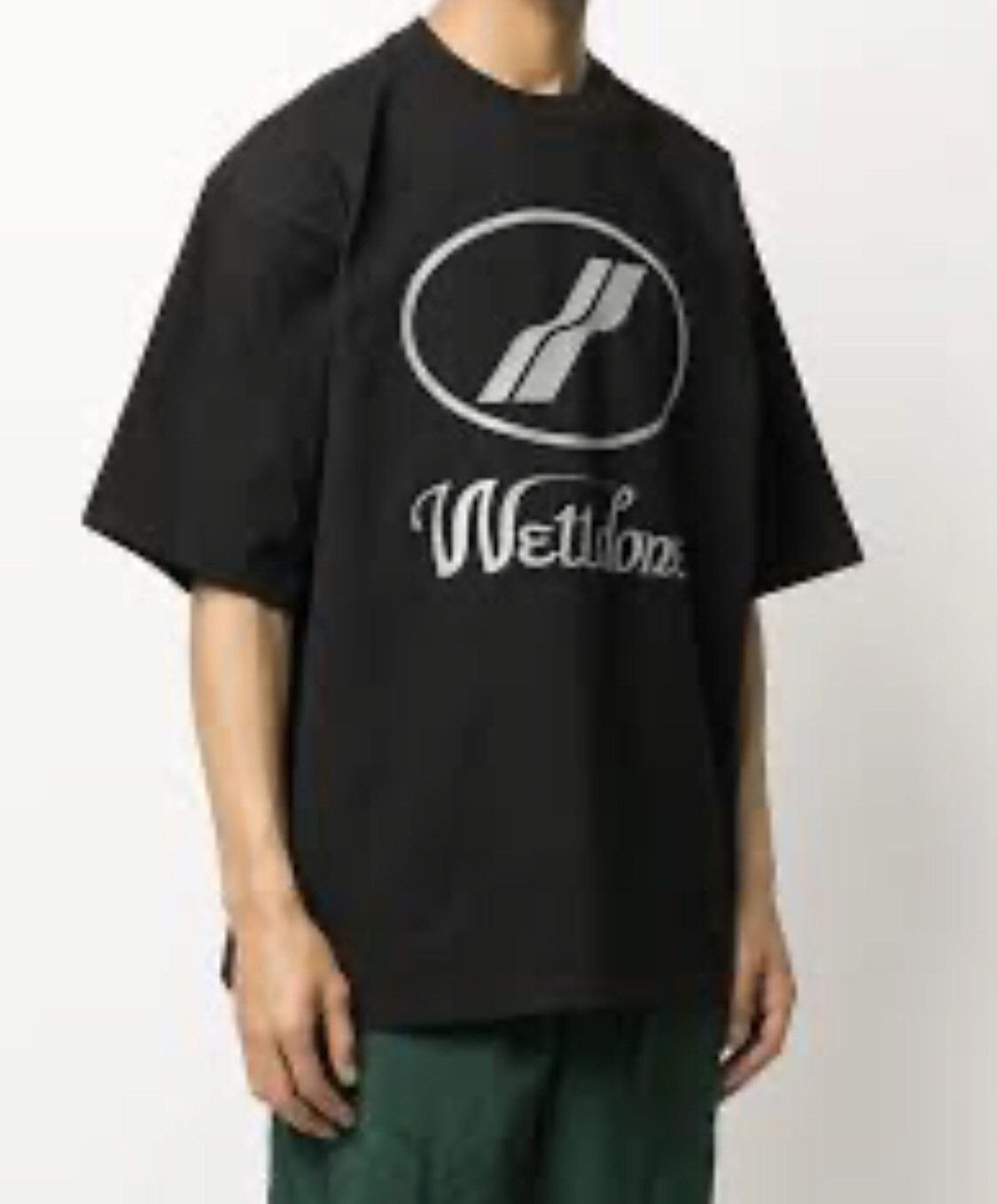 We11 Done Reflective Logo black Tee T-Shirt