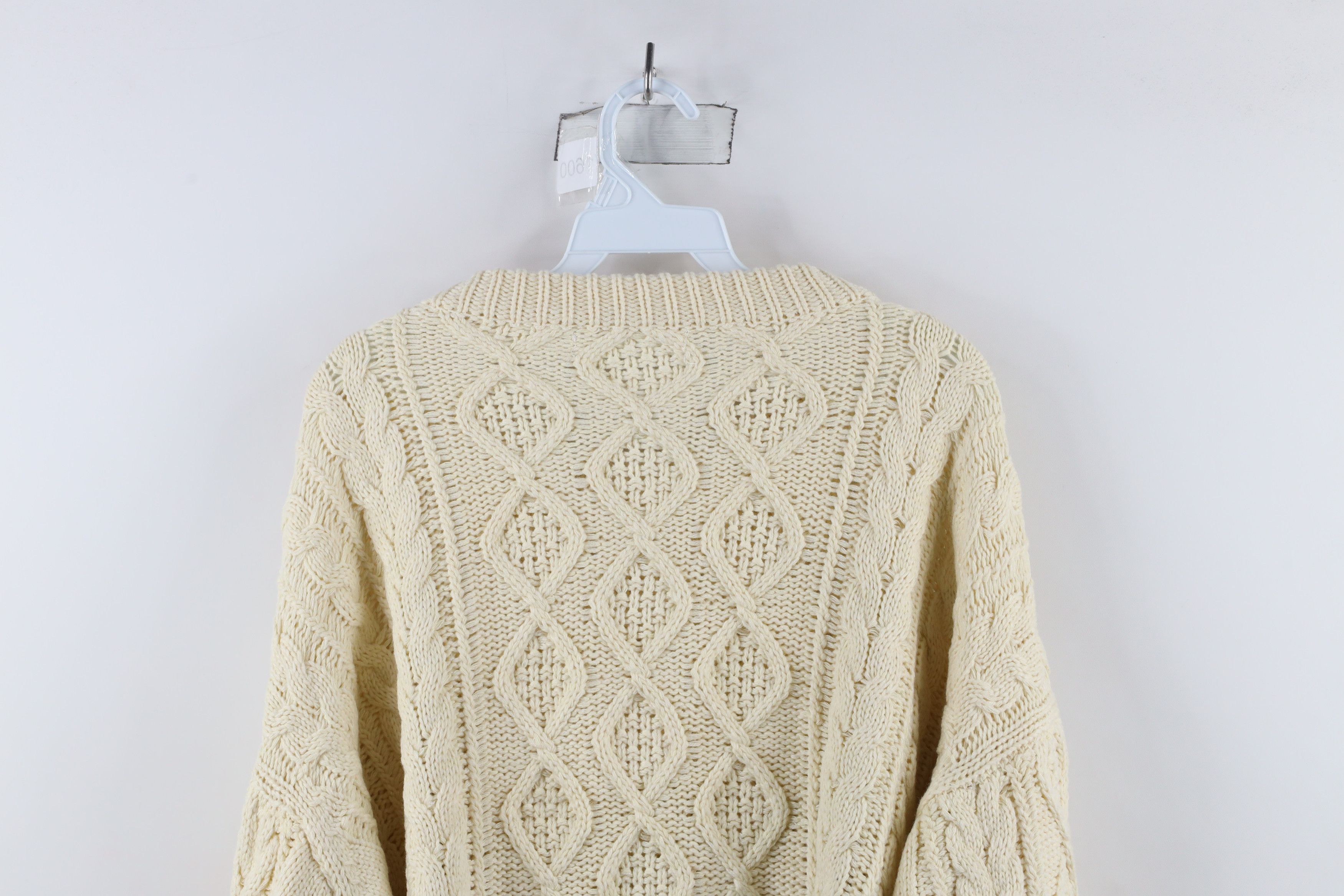 Vintage Vintage 90s Streetwear Chunky Cable Knit Fisherman Sweater Size 3XL / US 20-22 - 10 Thumbnail