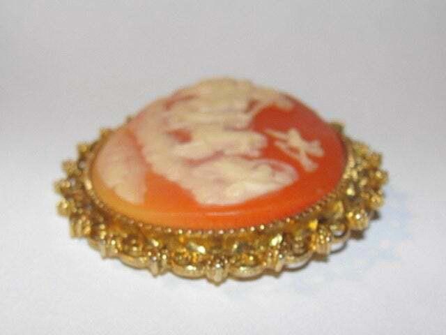 Other Large Resin Cameo of Apollo in Chariot and Aurora Pin Brooch Size ONE SIZE - 2 Thumbnail