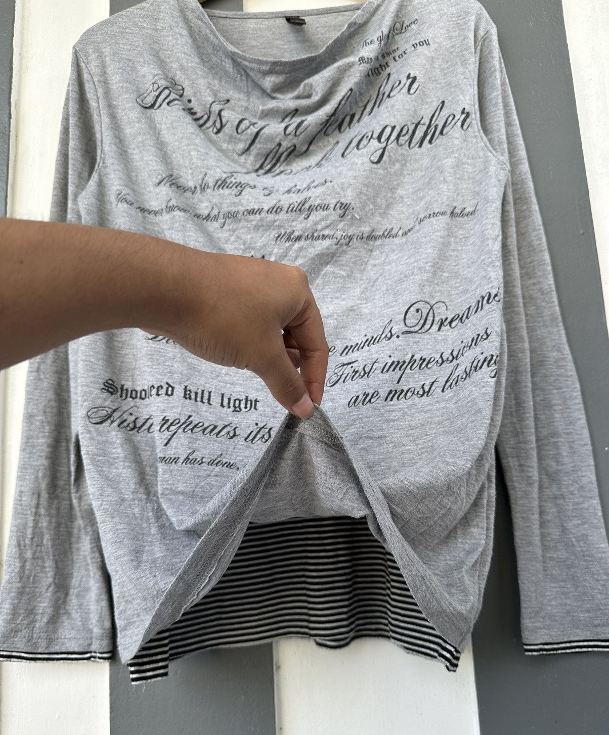 20471120 JAPANESE POEM DOUBLE LAYER LGB IFSIX STYLE LONG SLEEVE Size US M / EU 48-50 / 2 - 2 Thumbnail