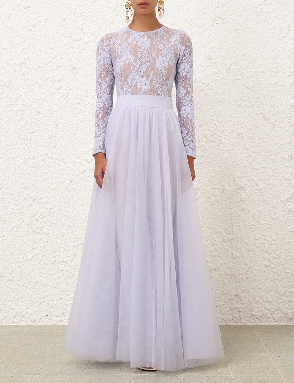 Zimmermann o1w1db10925 Tulle Maxi Skirt in Blue Size 28" / US 6 / IT 42 - 2 Thumbnail