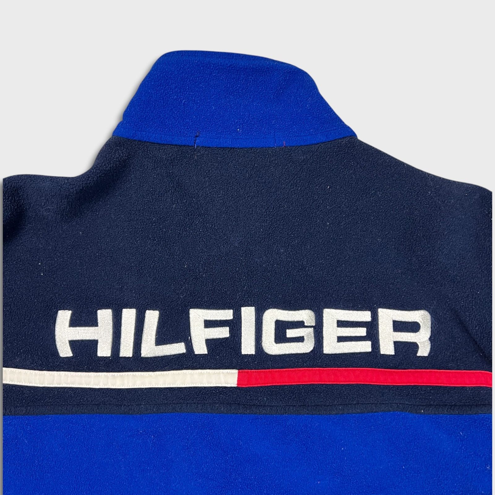 Tommy Hilfiger × Vintage Vintage Tommy Hilfiger Fleece Flag Pullover Zip Y2K Jacket Size US M / EU 48-50 / 2 - 7 Thumbnail