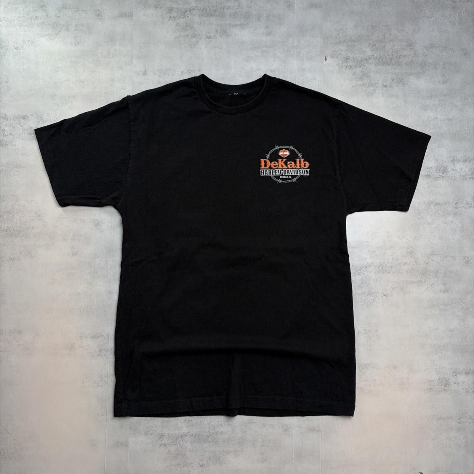Harley Davidson Y2K Black Harley Davidson Grunge Biker T-Shirt Size US L / EU 52-54 / 3 - 2 Thumbnail